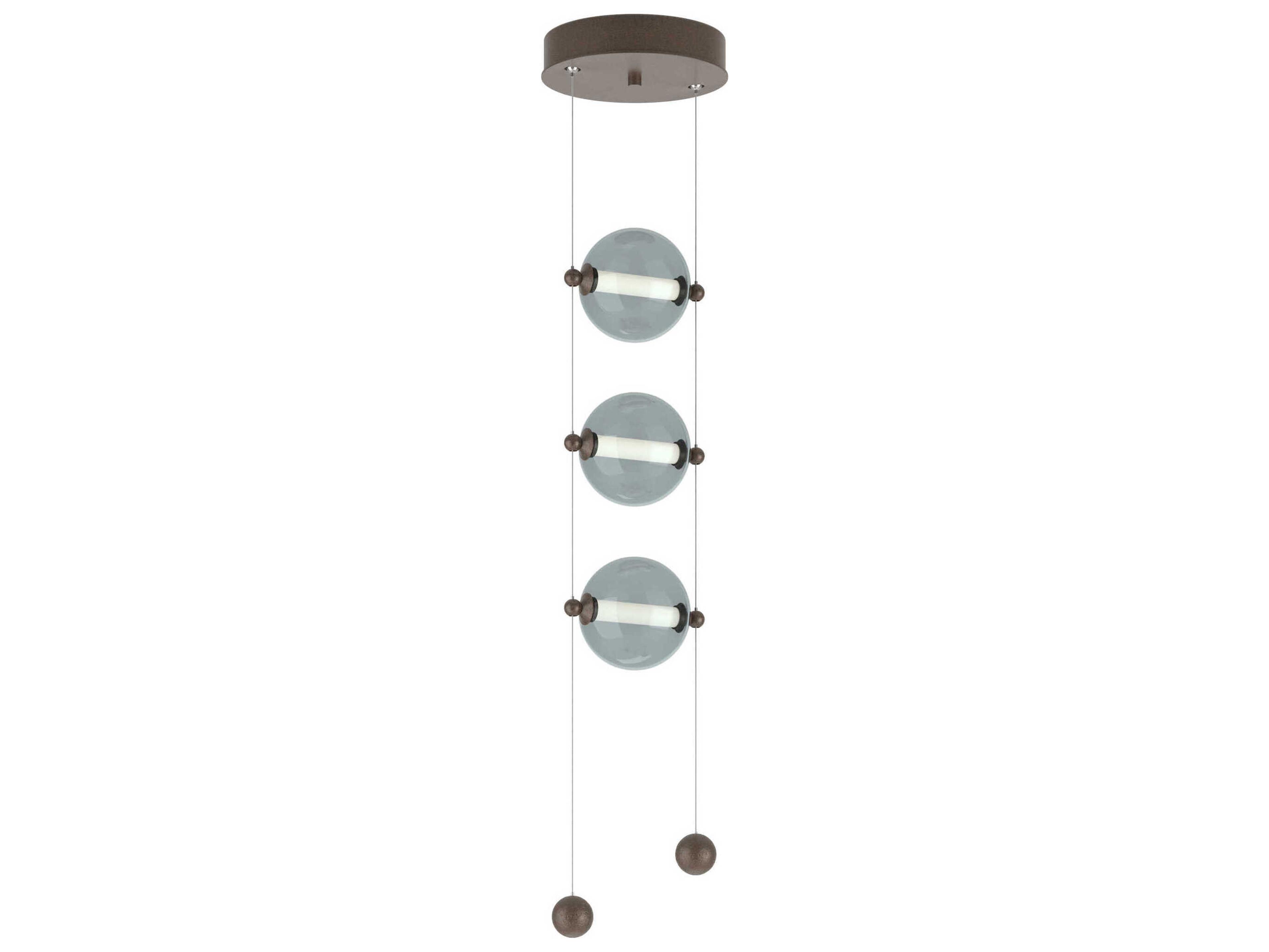 Hubbardton Forge Abacus 3-Light Glass LED Globe Mini Pendant