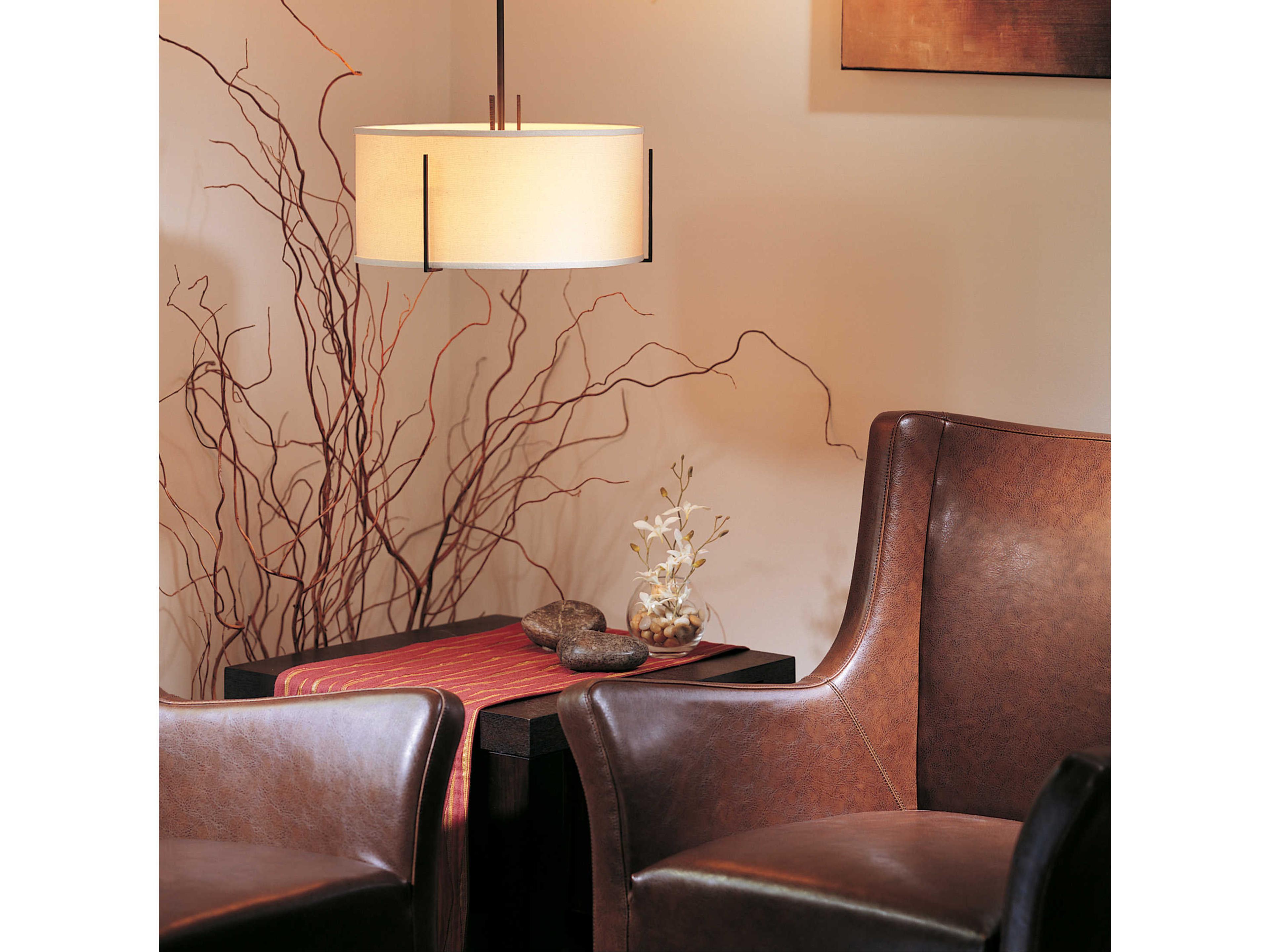 Hubbardton Forge Exos 3-Light Glass Drum Pendant