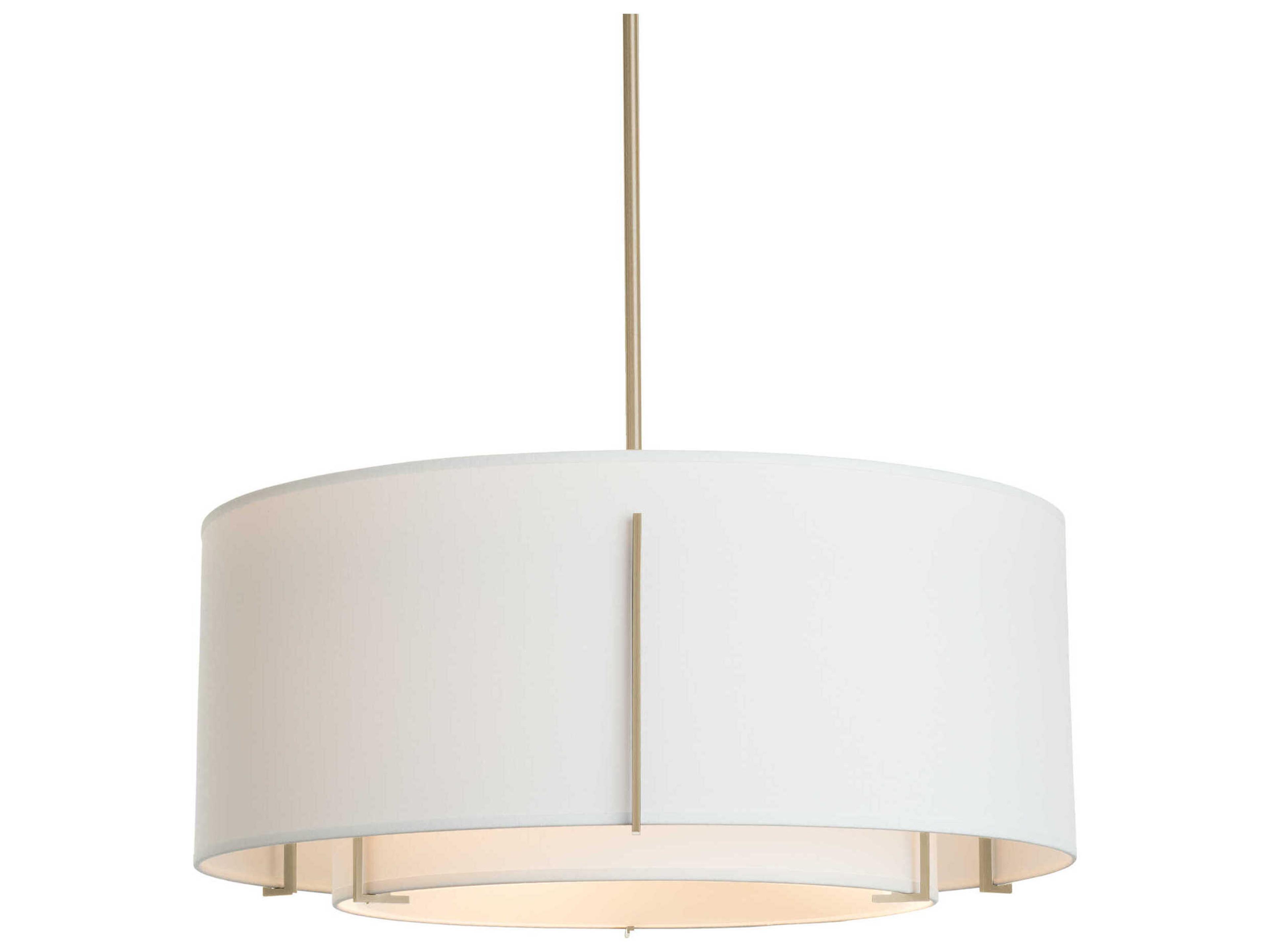 Hubbardton Forge Exos 3-Light Glass Drum Tiered Pendant