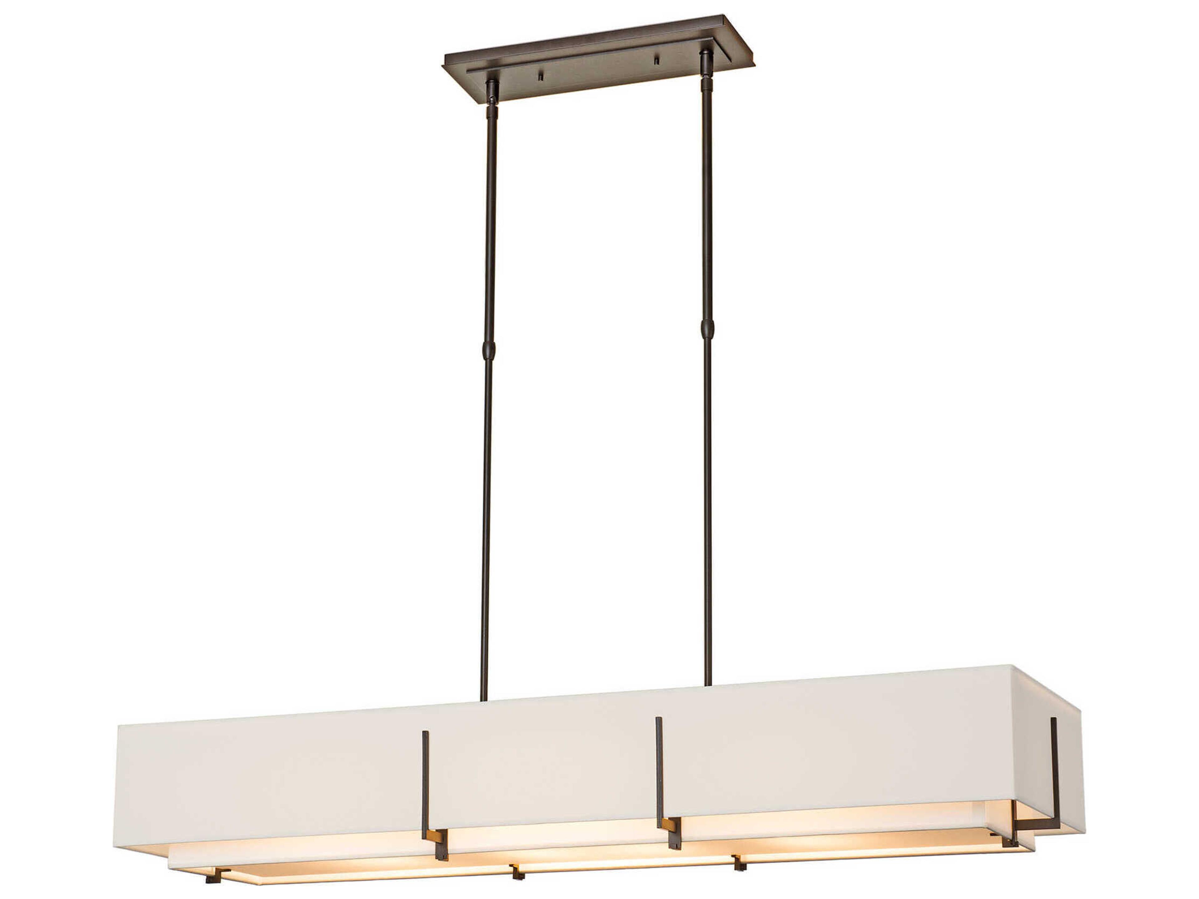 Hubbardton Forge Exos 4-Light Glass Linear Tiered Island Pendant