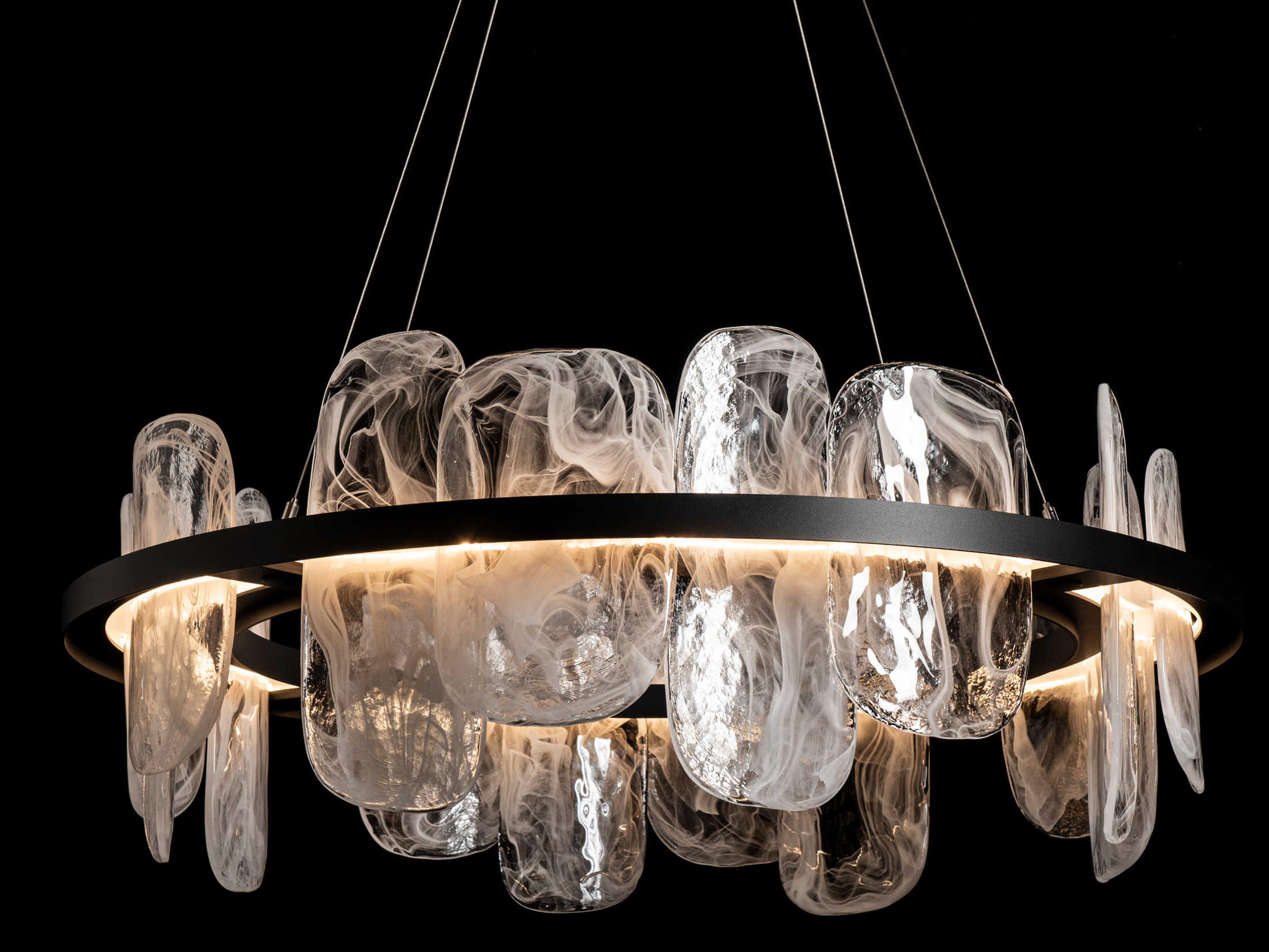 Hubbardton Forge Vitre 1-Light Glass LED Geometric Round Pendant