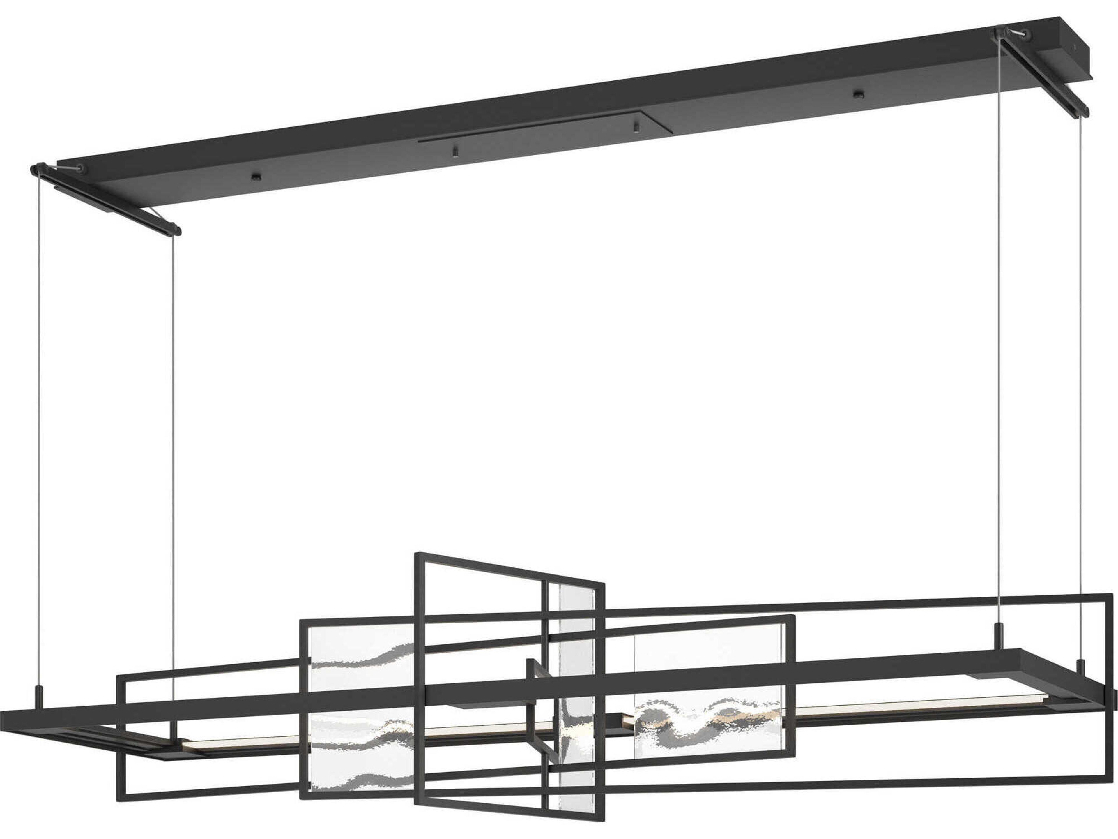 Hubbardton Forge Summer 1-Light Glass LED Geometric Linear Island Pendant