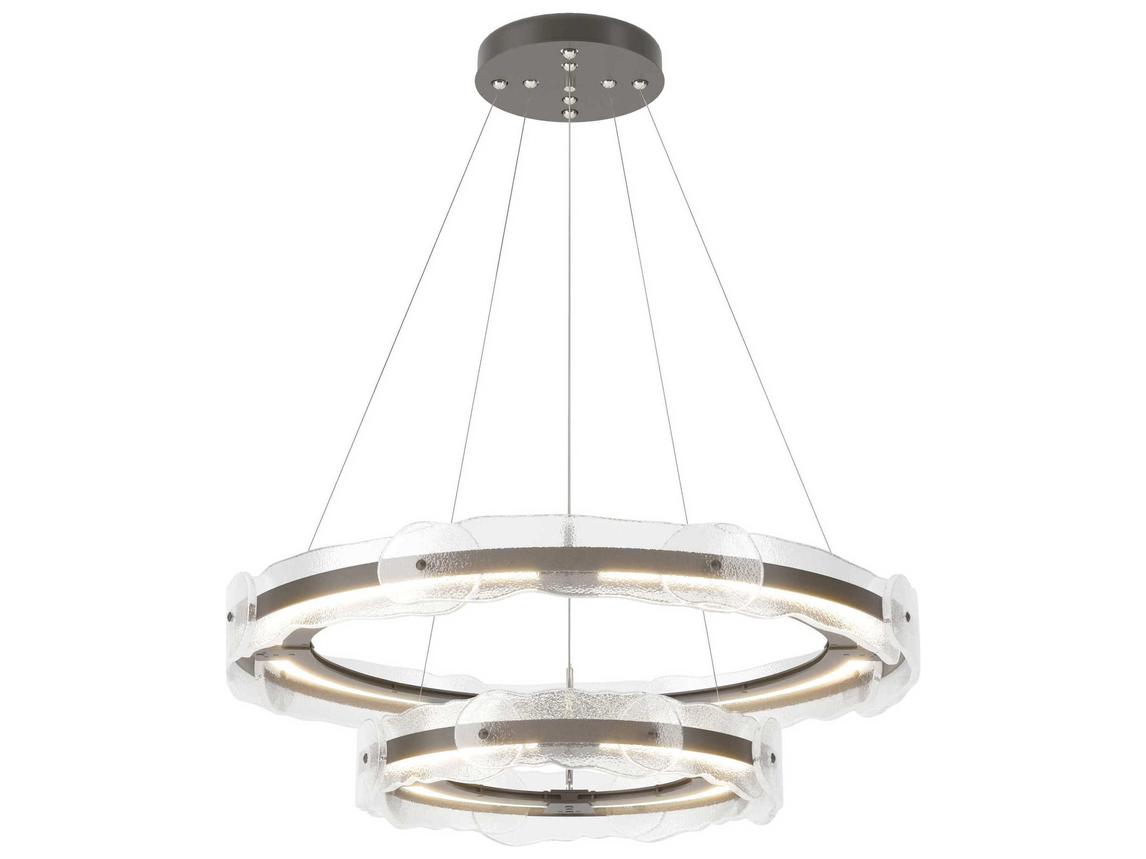 Hubbardton Forge Solstice 1-Light Glass LED Round Tiered Pendant