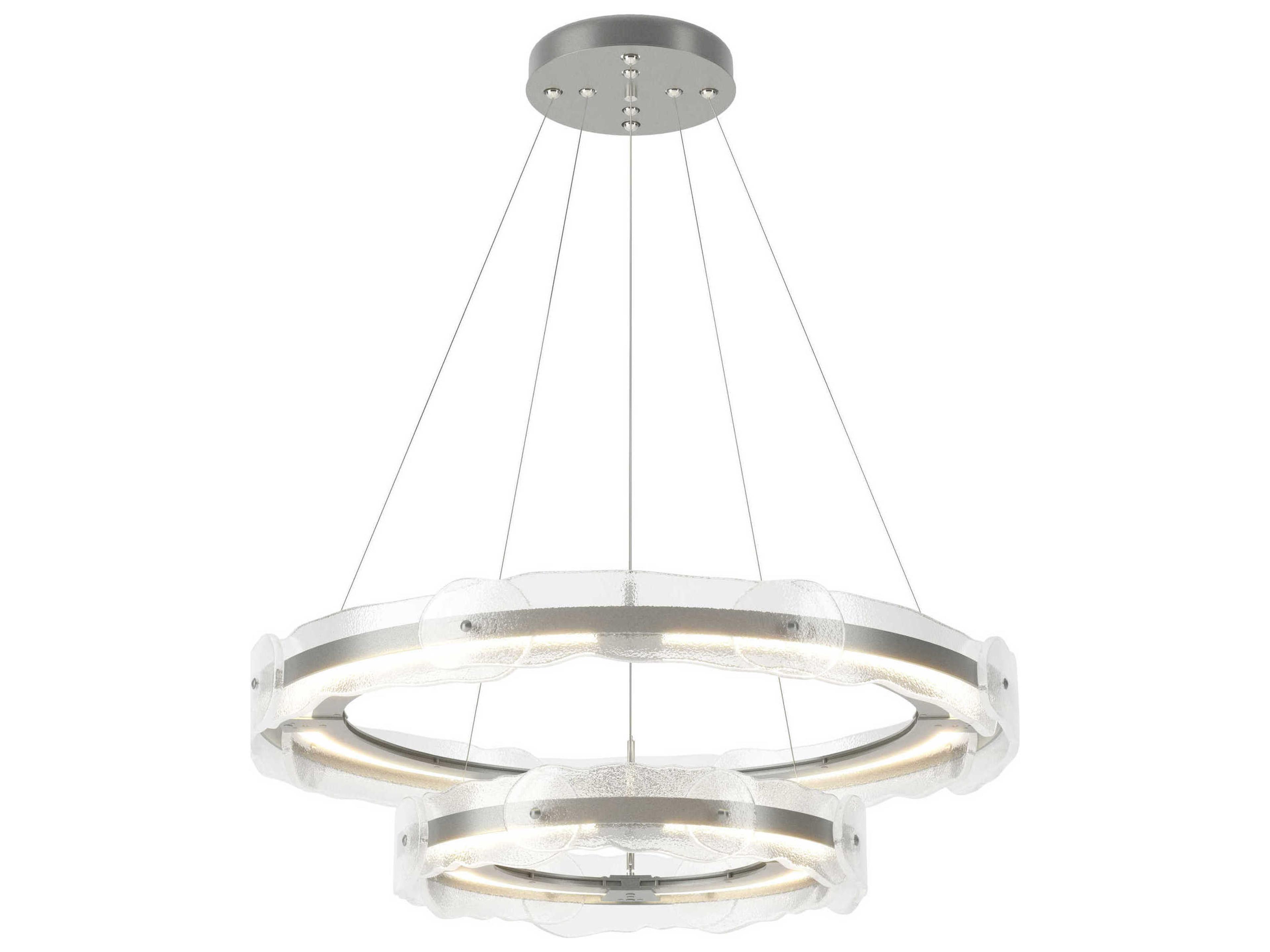 Hubbardton Forge Solstice 1-Light Glass LED Round Tiered Pendant