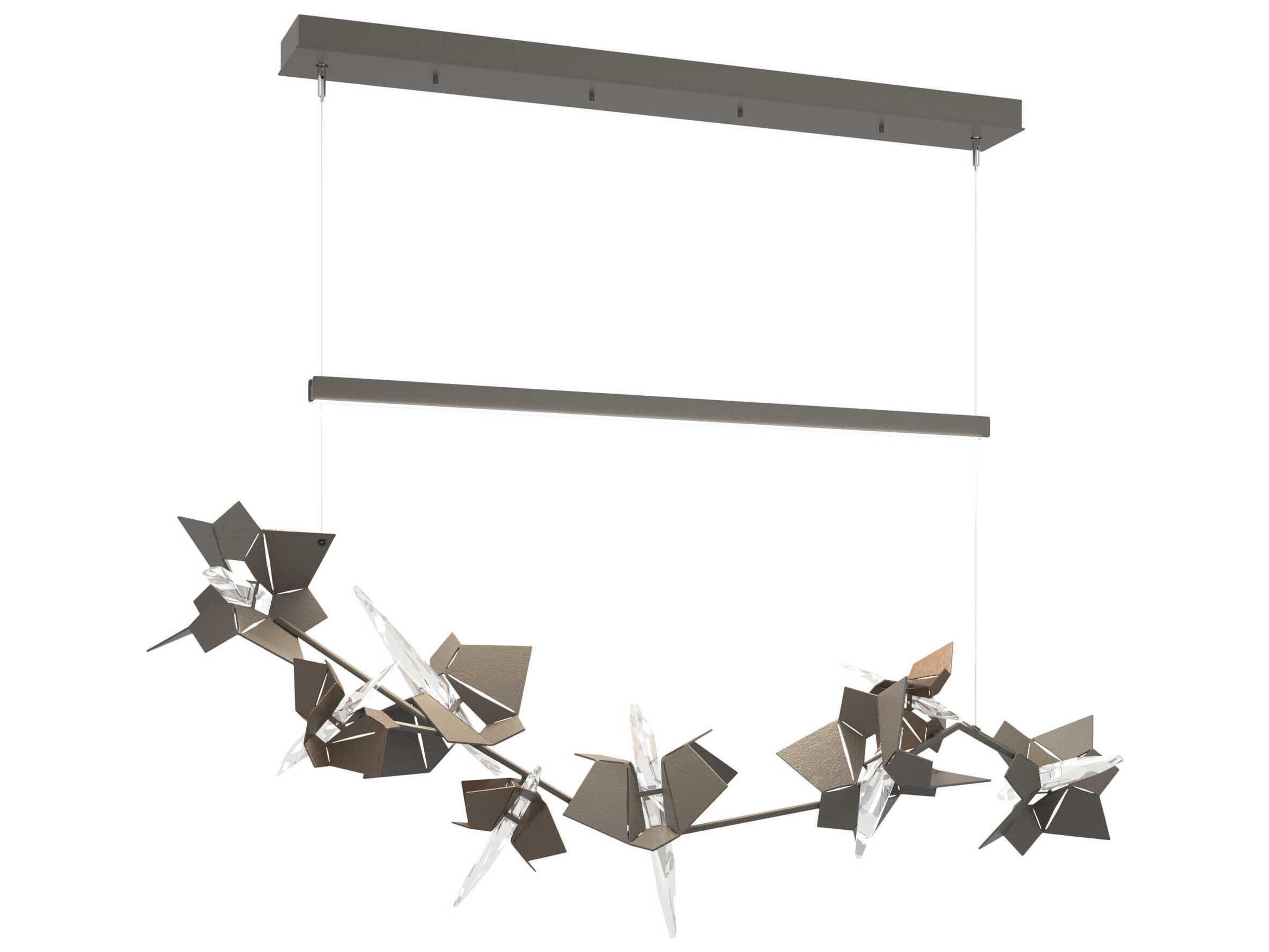 Hubbardton Forge Belladonna 1-Light Crystal LED Linear Island Pendant