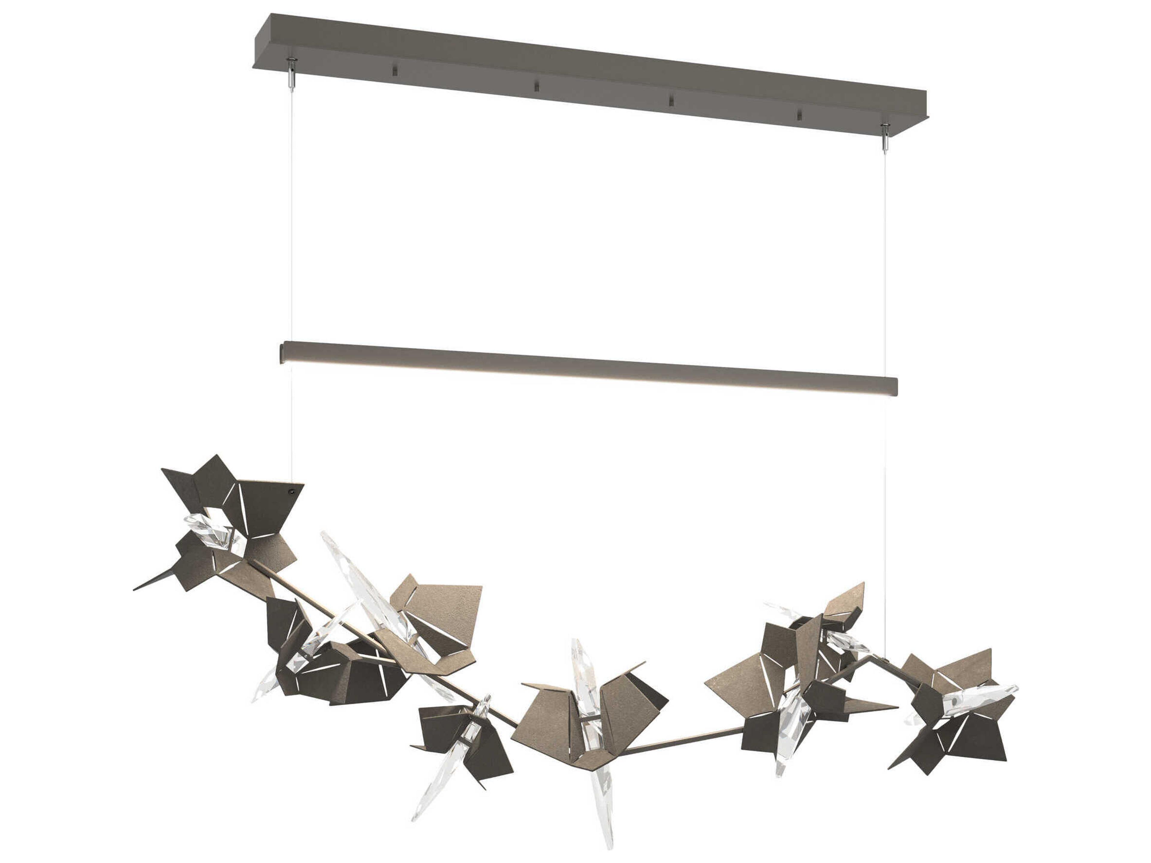 Hubbardton Forge Belladonna 1-Light Crystal LED Linear Island Pendant