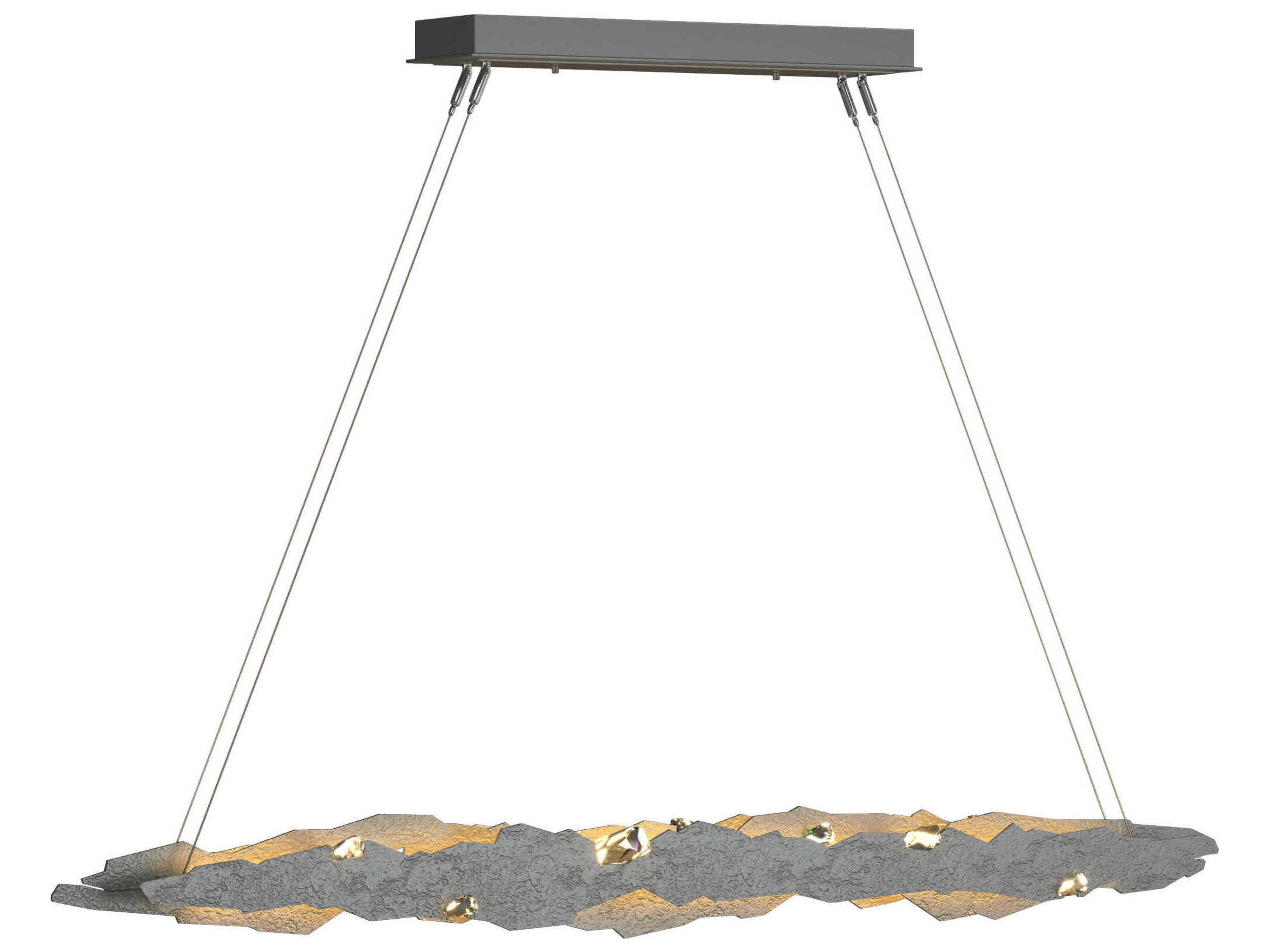Hubbardton Forge Trove 1-Light Crystal LED Linear Island Pendant