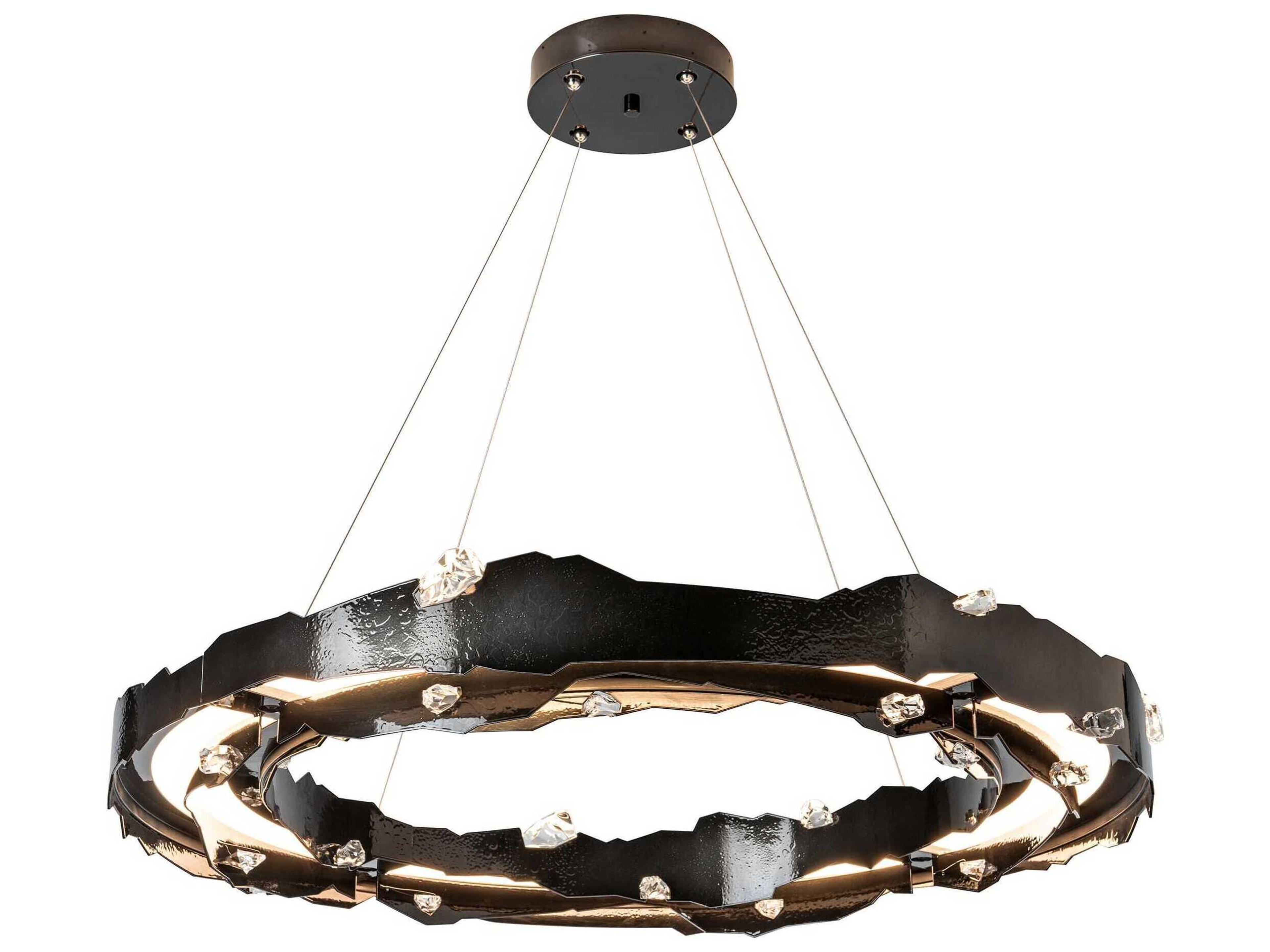 Hubbardton Forge Trove Black Round Pendant