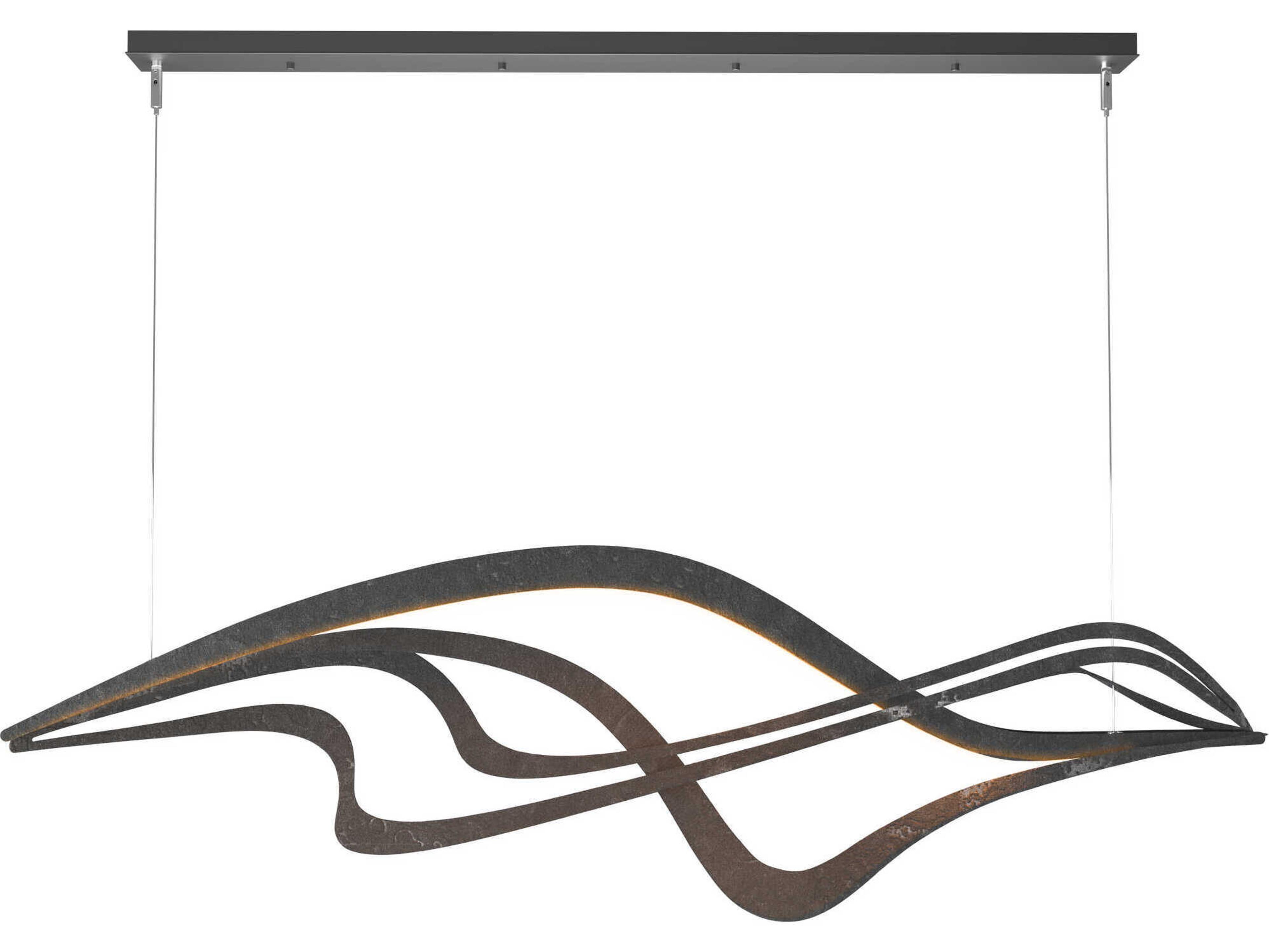 Hubbardton Forge Crossing Waves 1-Light LED Island Pendant