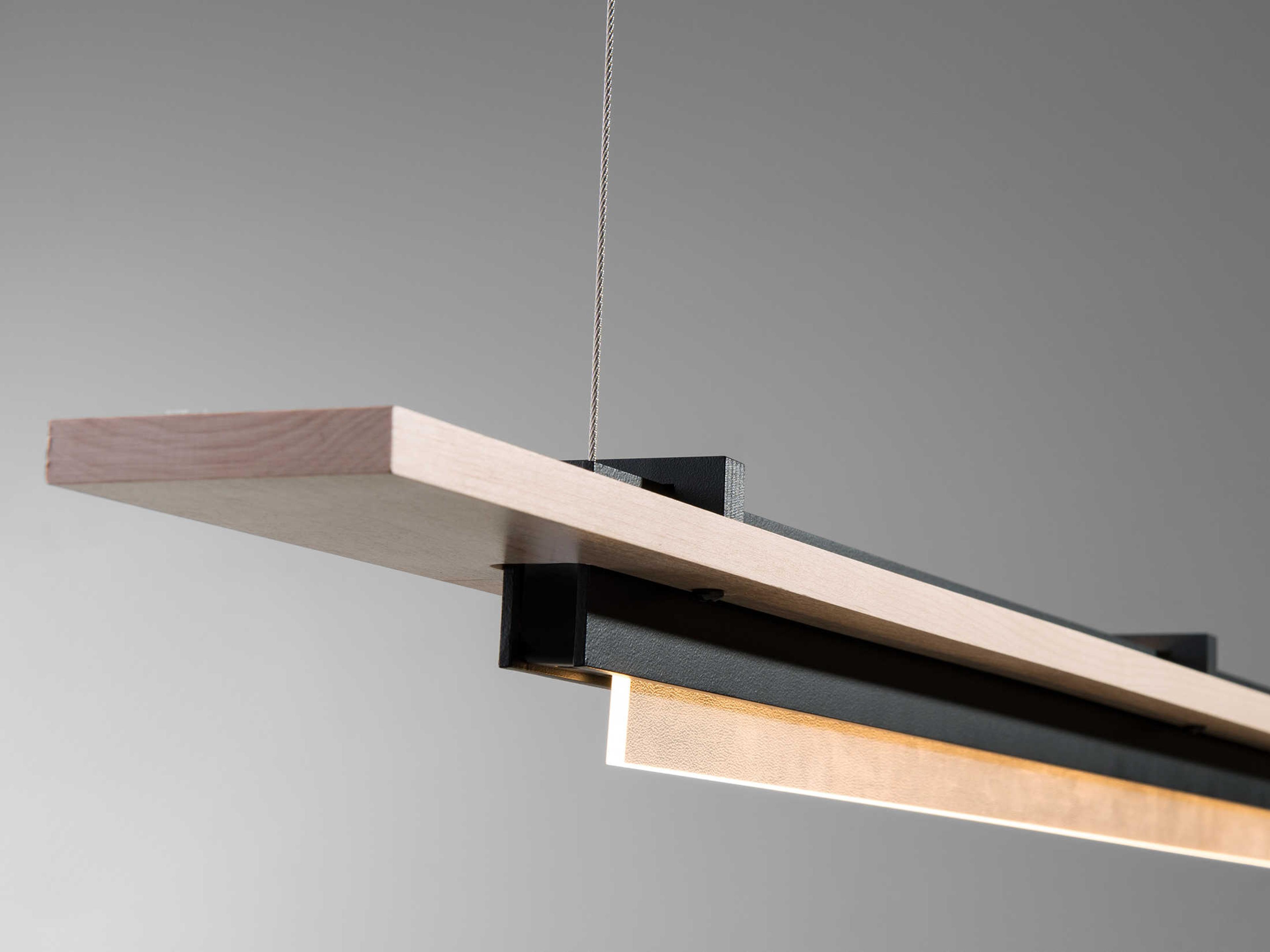 Hubbardton Forge Plank 1-Light LED Geometric Linear Island Pendant