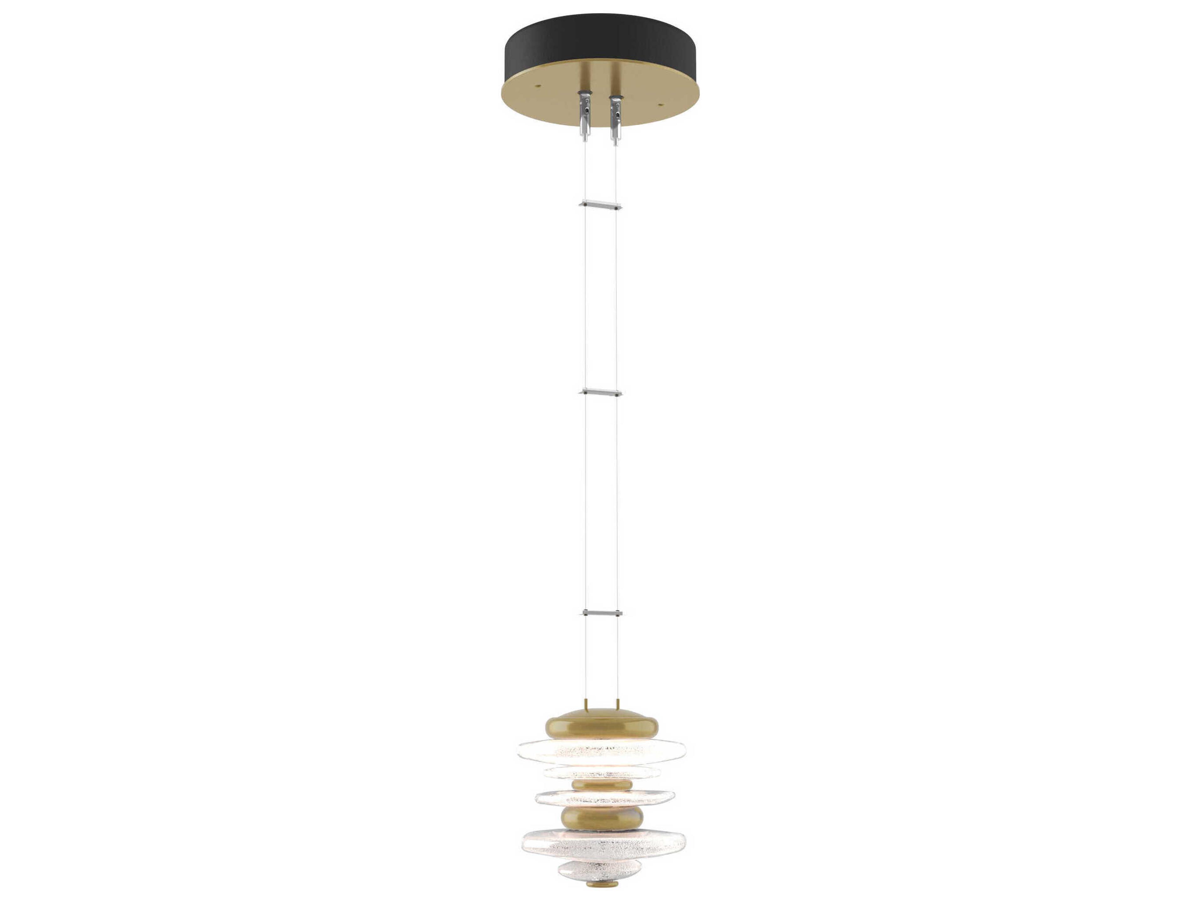 Hubbardton Forge Bay 1-Light Glass LED Round Mini Pendant