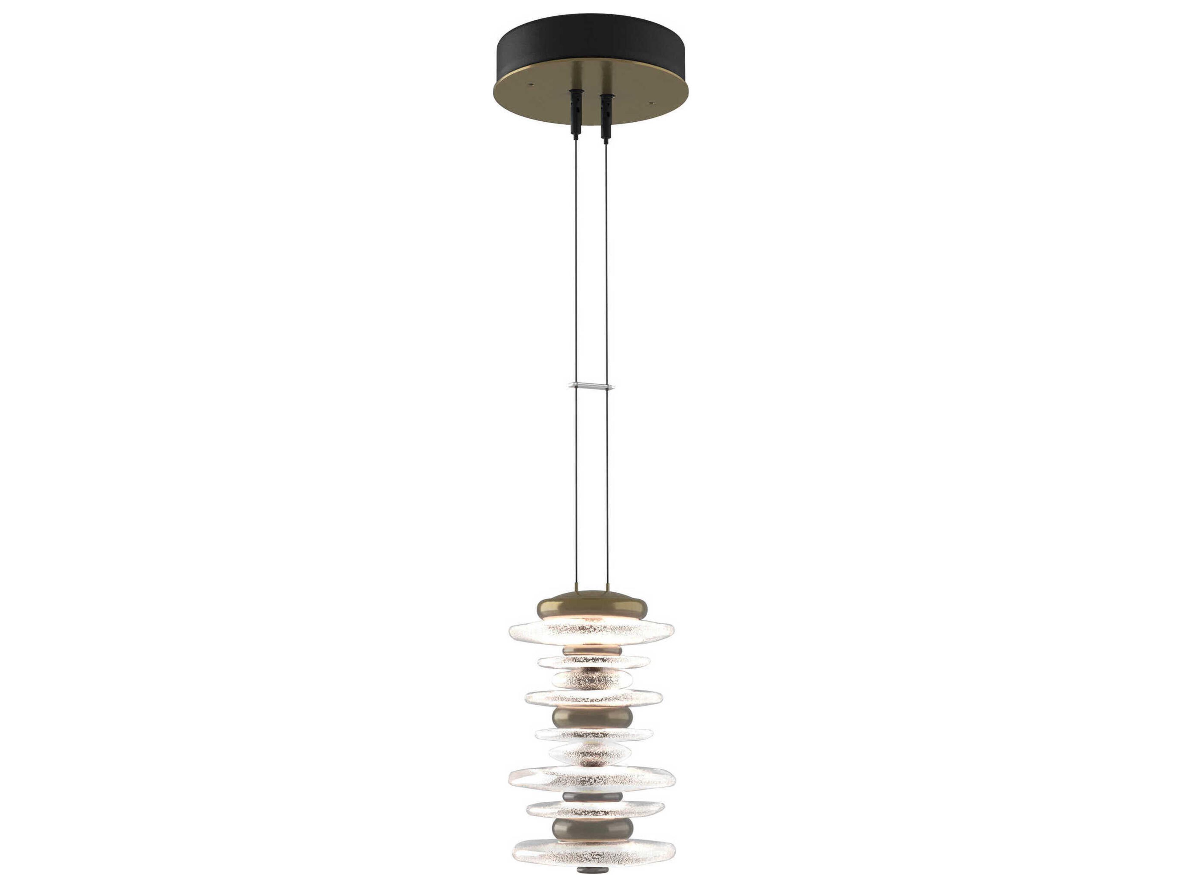 Hubbardton Forge Bay 1-Light Glass LED Round Mini Pendant