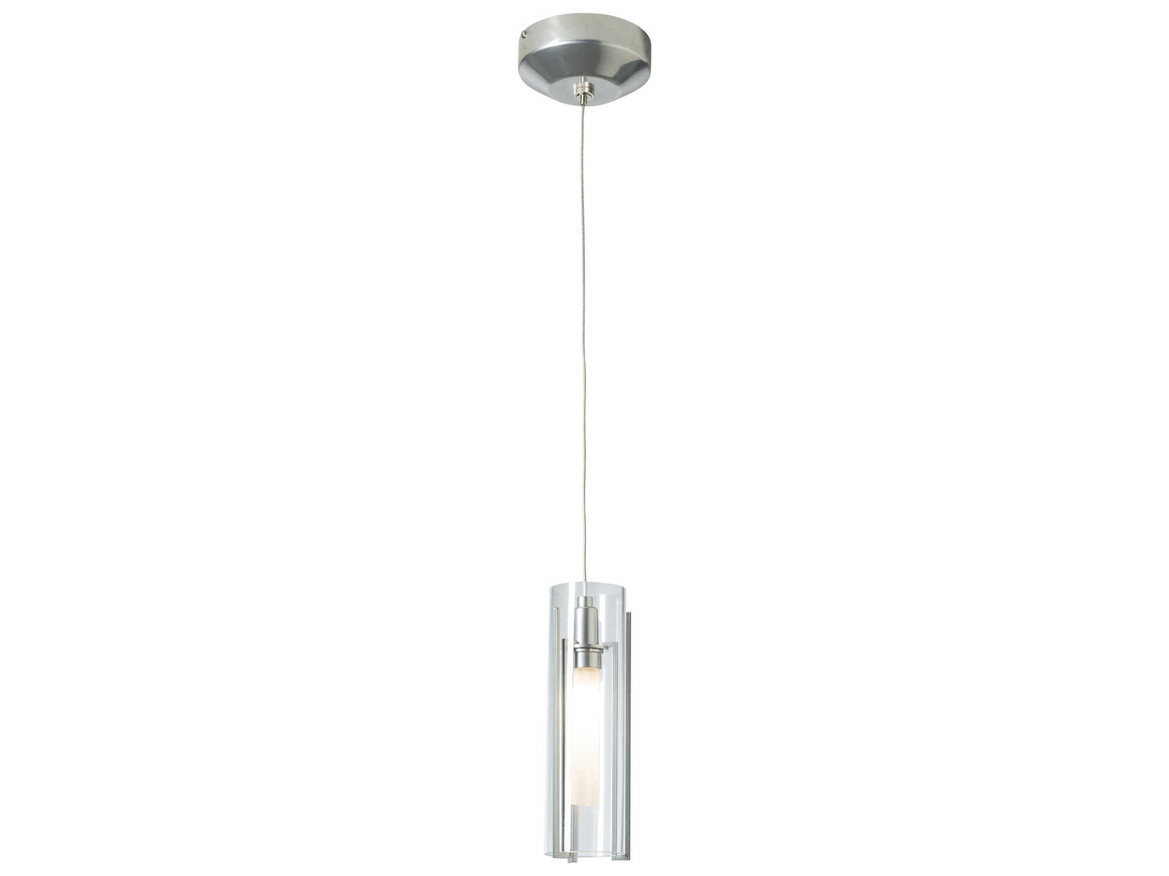Hubbardton Forge Exos 1-Light Glass Cylinder Mini Pendant