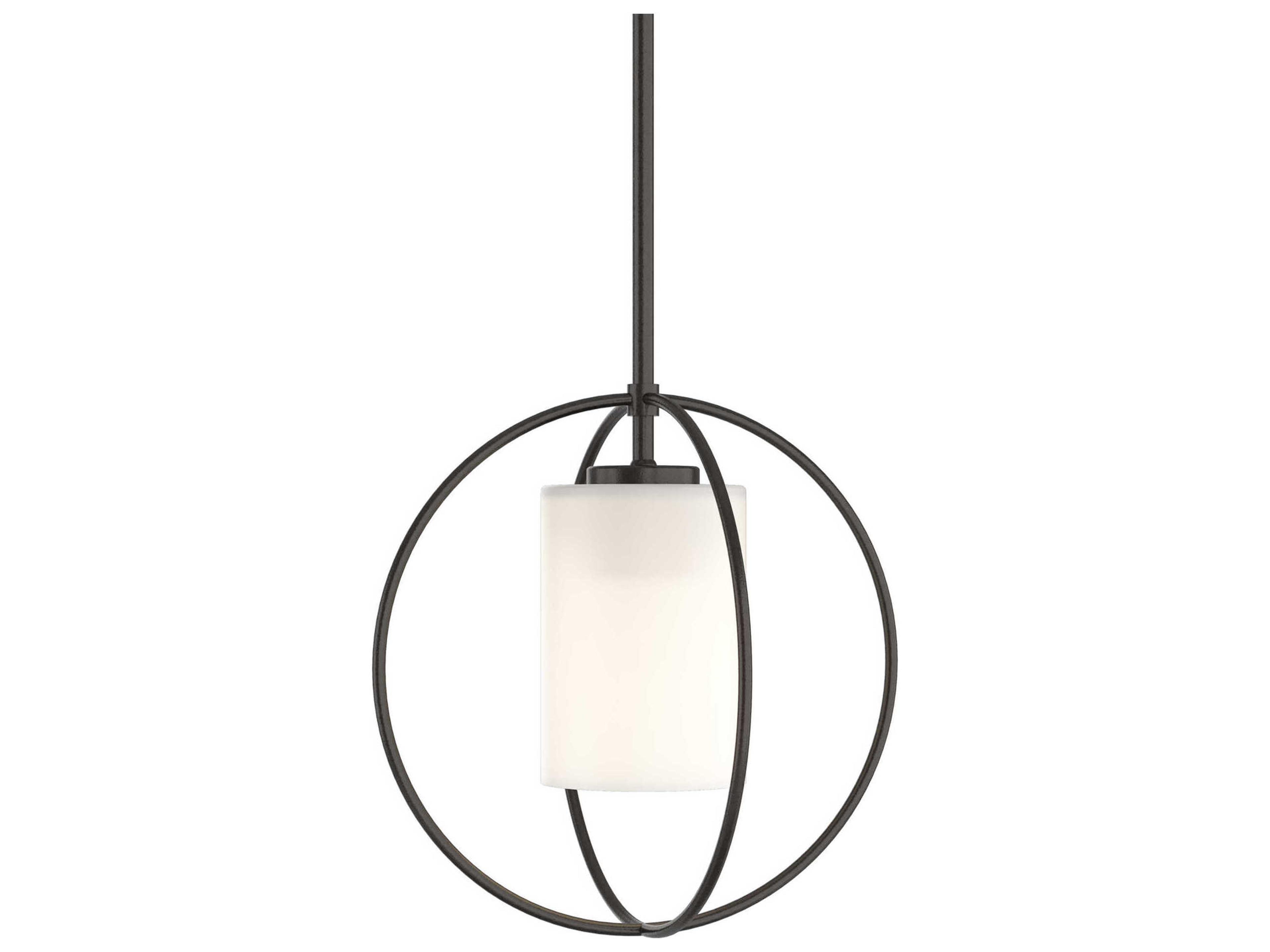 Hubbardton Forge Rhythm 1-Light Glass Cylinder Round Mini Pendant