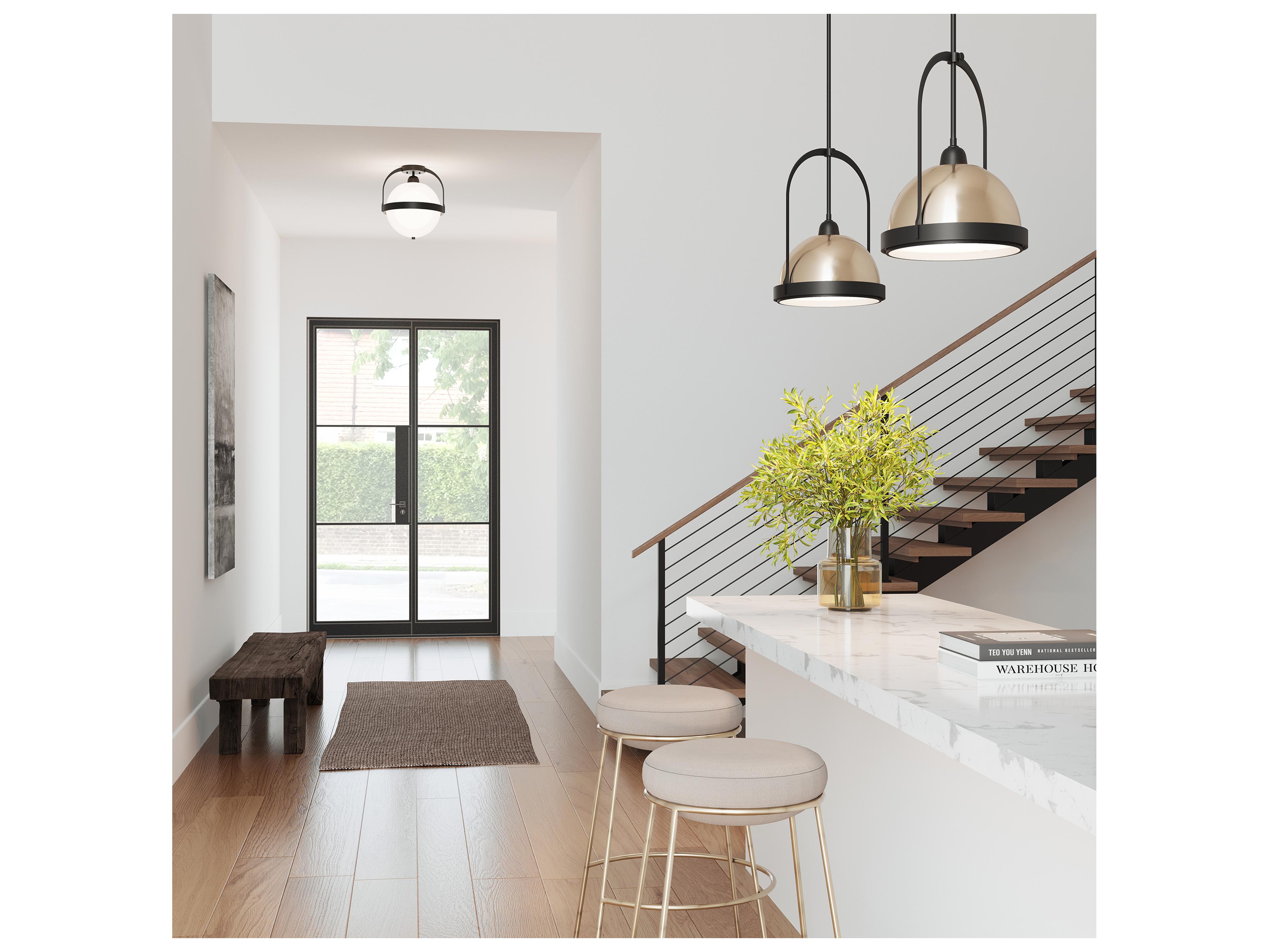 Hubbardton Forge Atlas 1-Light Glass Dome Pendant