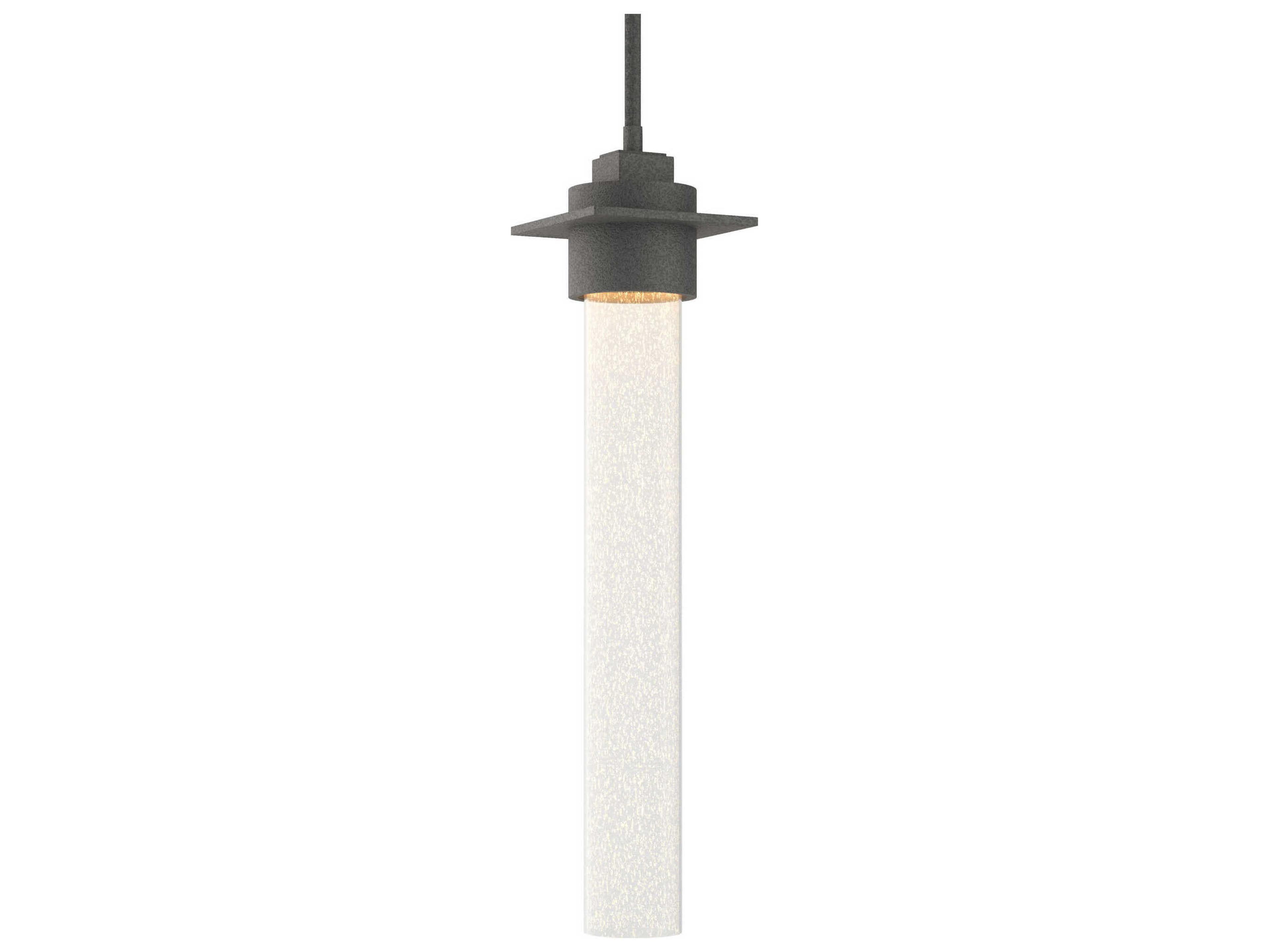Hubbardton Forge Airis 1-Light Glass Cylinder Mini Pendant