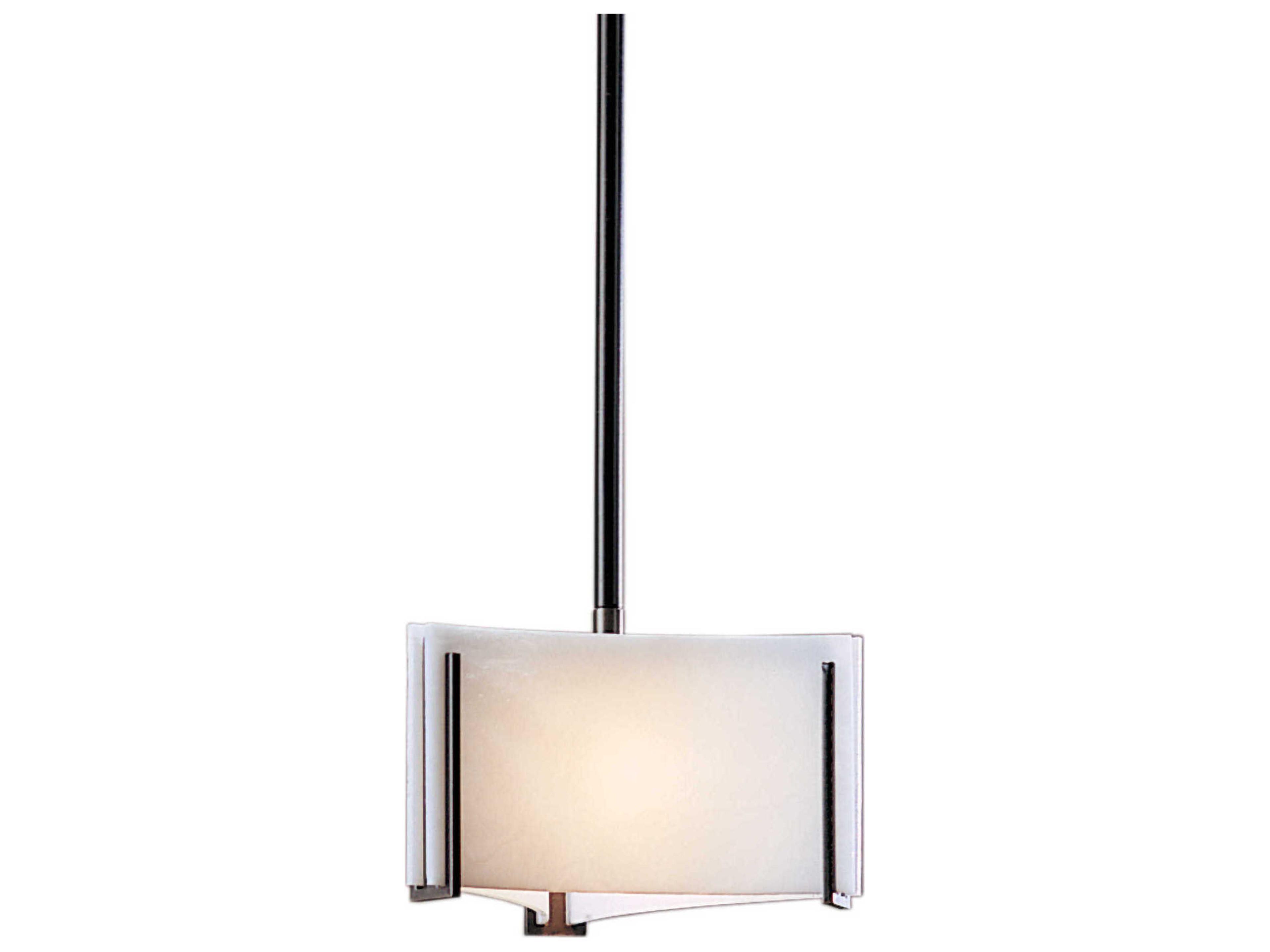 Hubbardton Forge Exos 1-Light Pewter Glass Mini Pendant