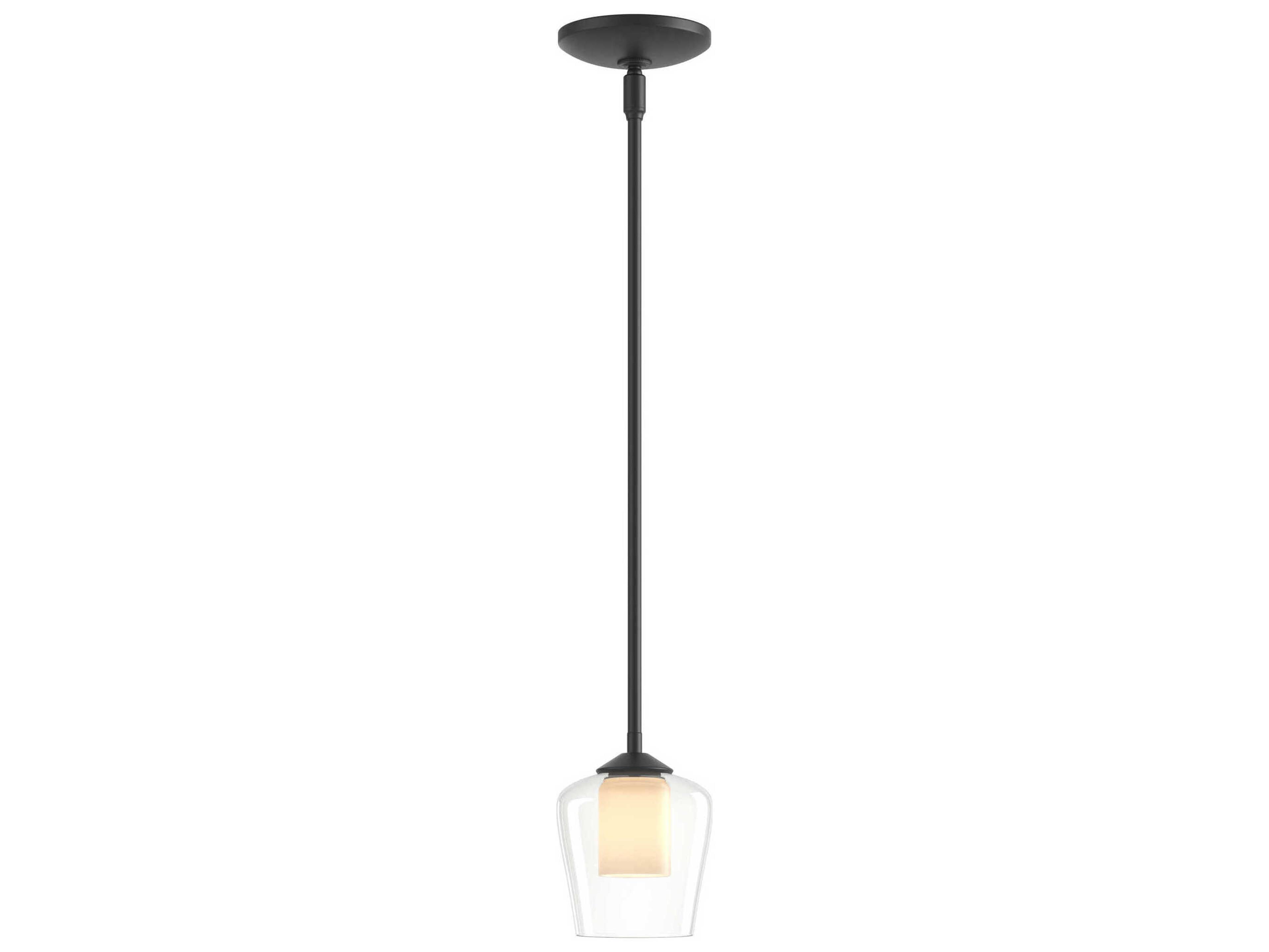 Hubbardton Forge Simple 1-Light Glass Bell Cylinder Mini Pendant