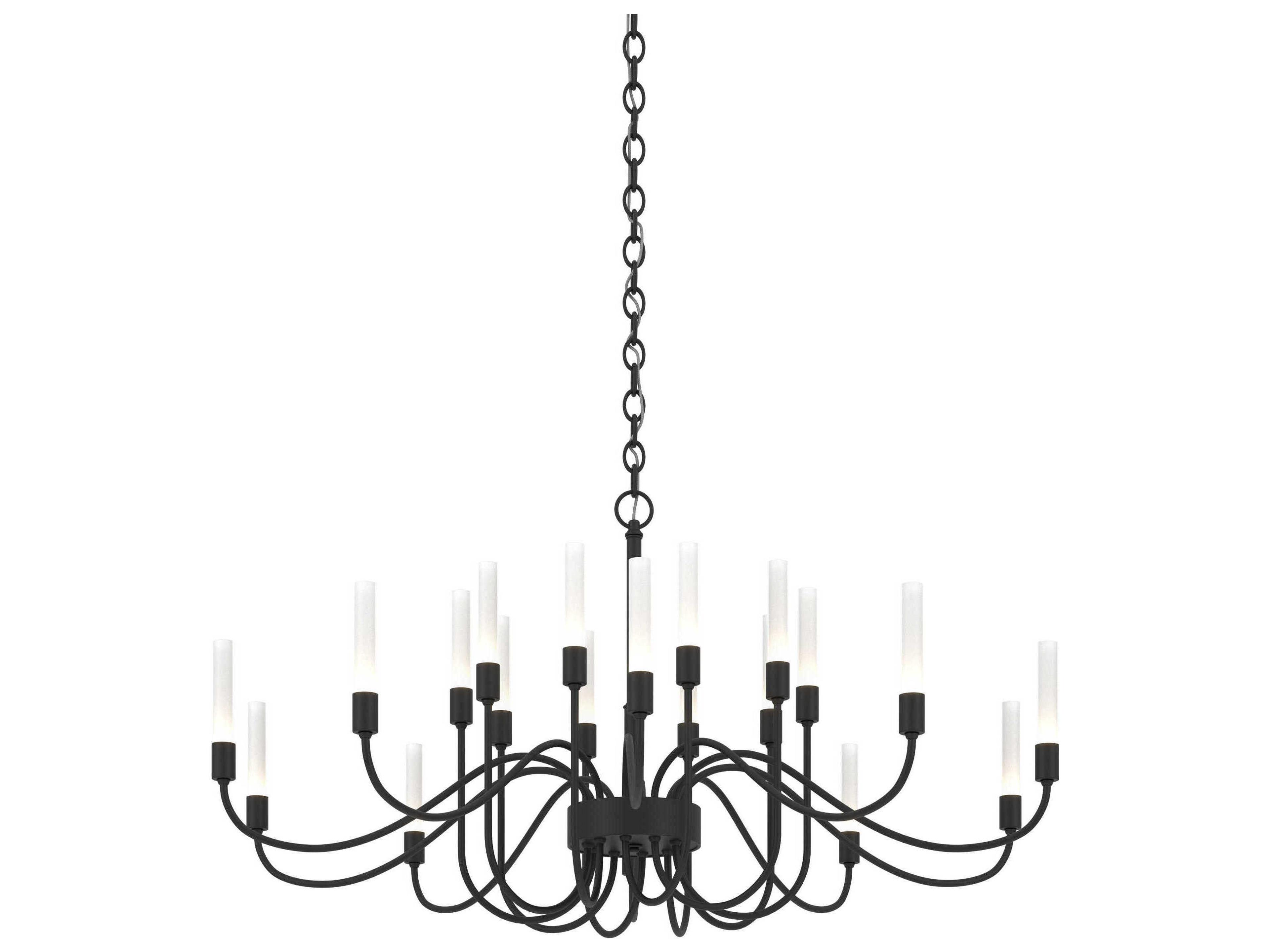 Hubbardton Forge Lisse 20-Light Glass Cylinder Chandelier