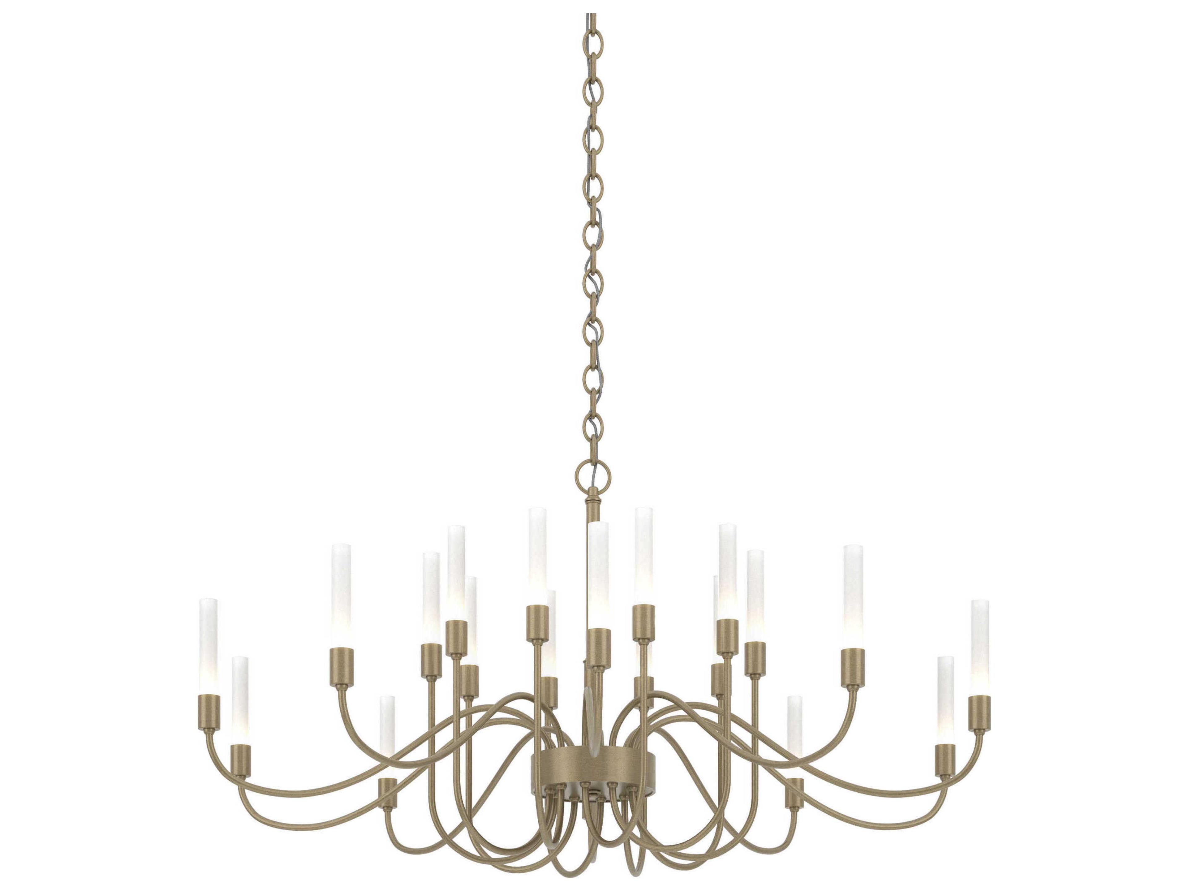 Hubbardton Forge Lisse 20-Light Glass Cylinder Chandelier