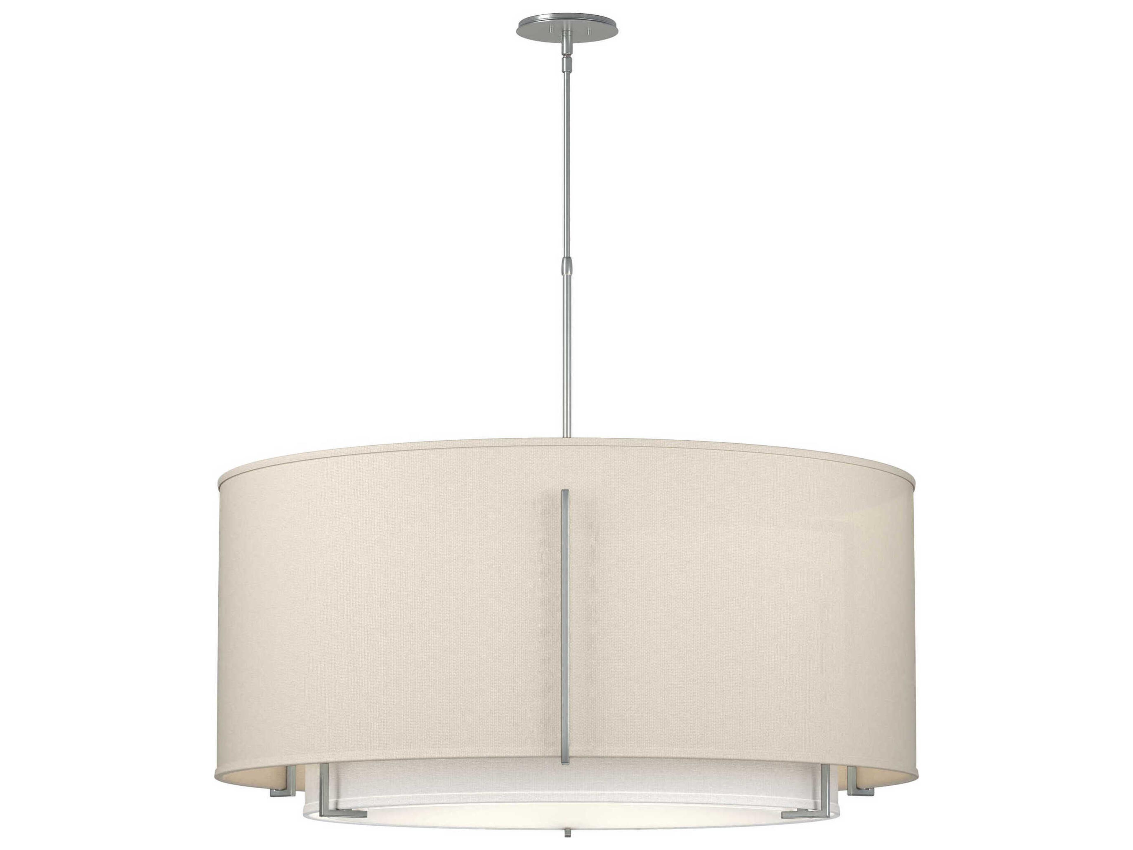 Hubbardton Forge Exos 3-Light Glass Drum Tiered Pendant
