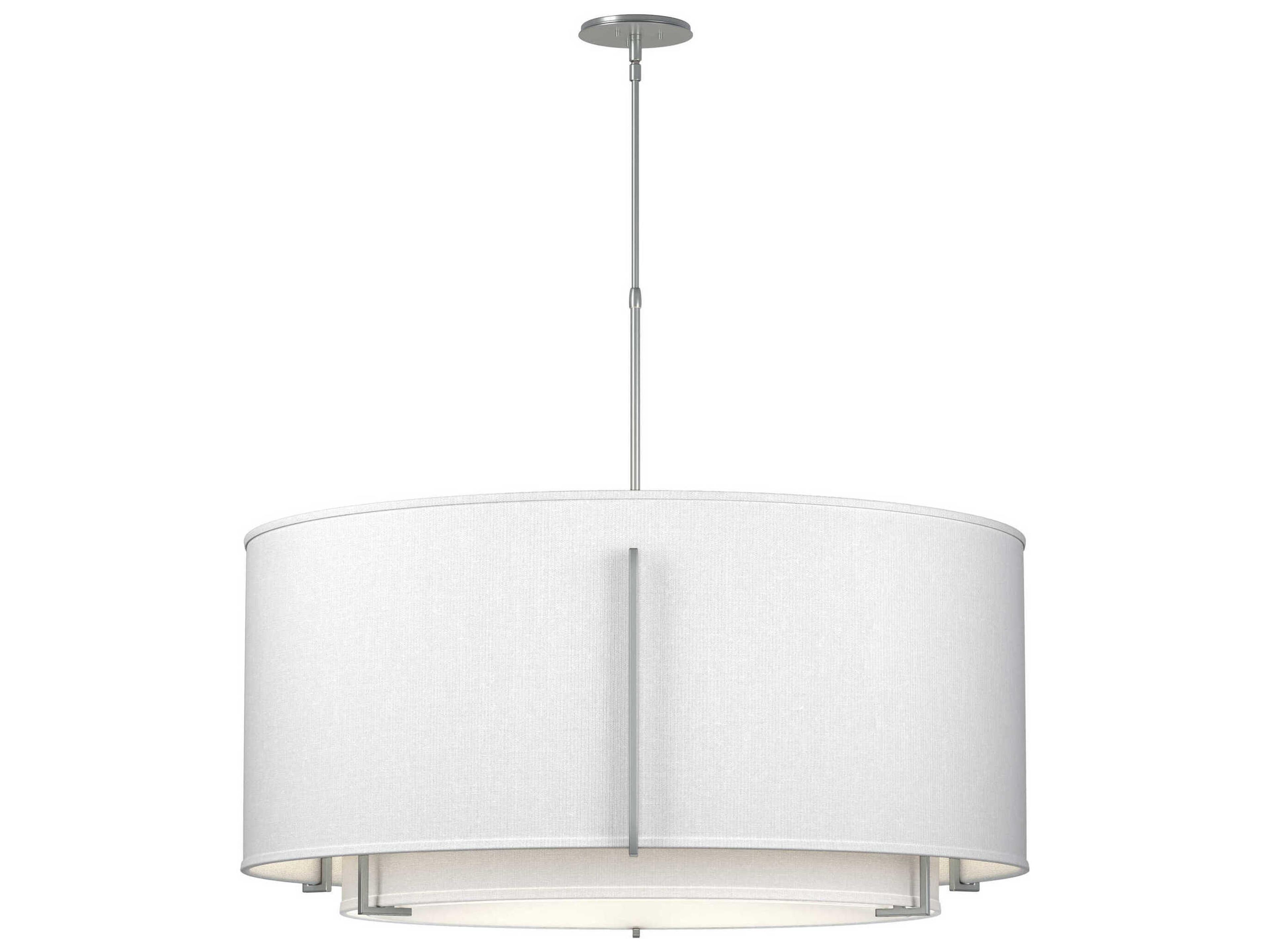 Hubbardton Forge Exos 3-Light Glass Drum Tiered Pendant
