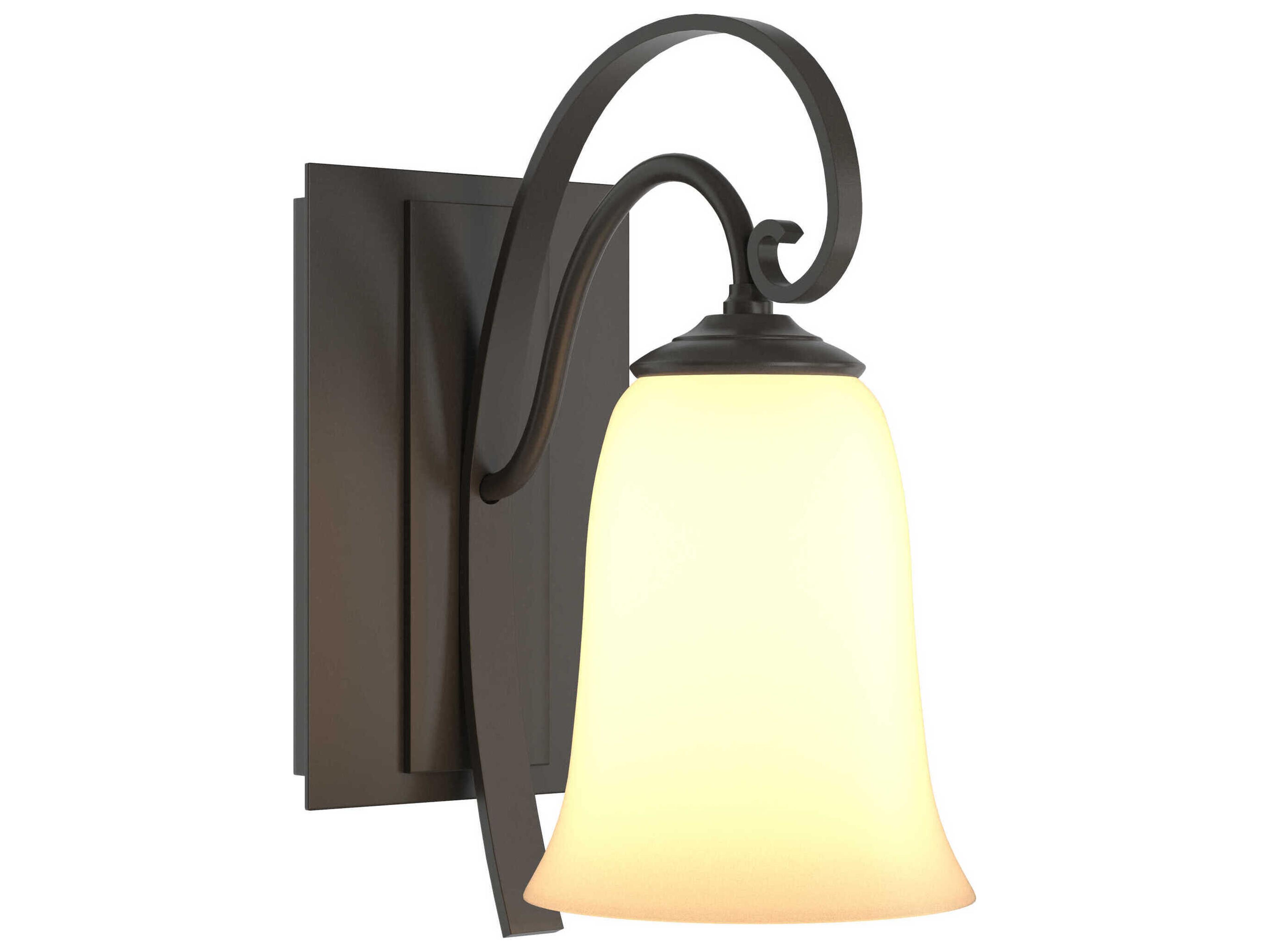 Hubbardton Forge Scroll 1-Light Glass Wall Sconce