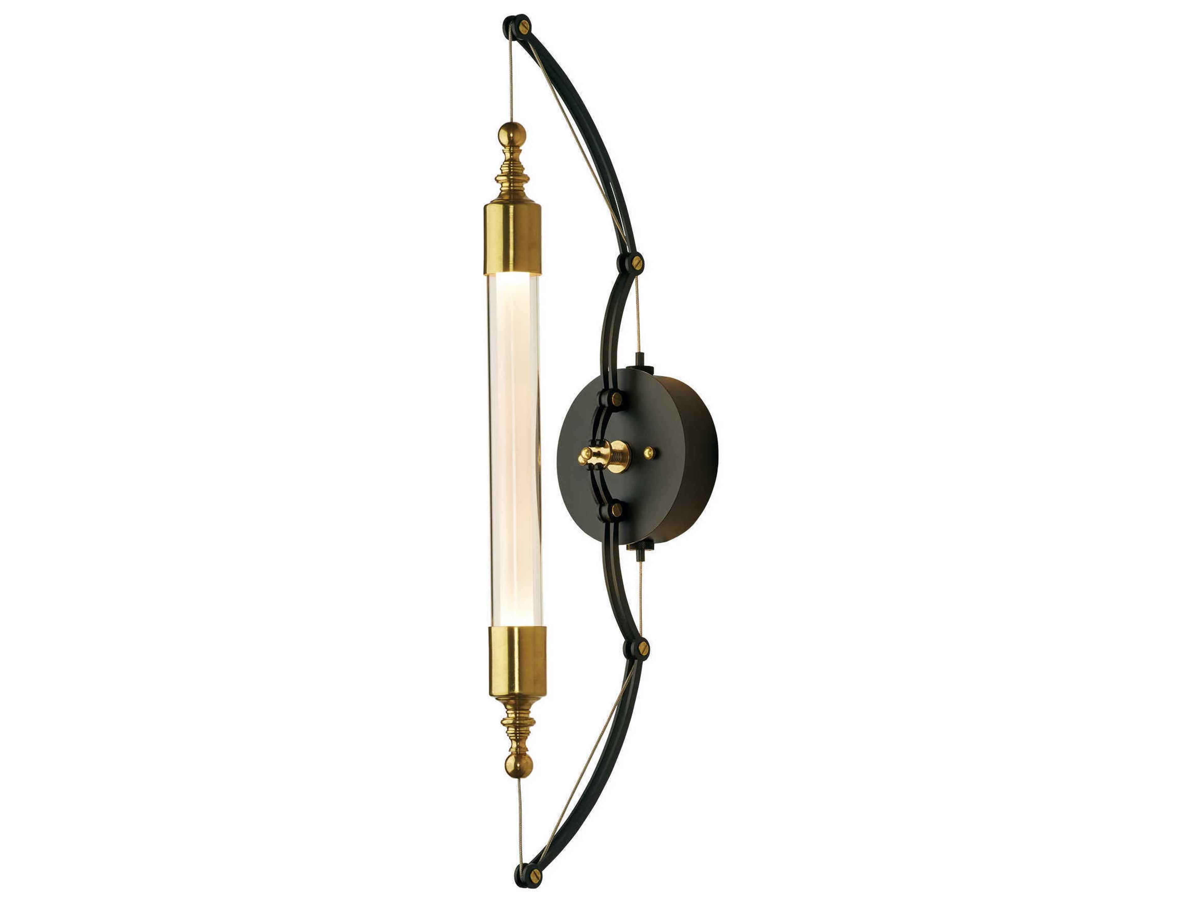 Otto Wall Sconce Modern Brass and Black