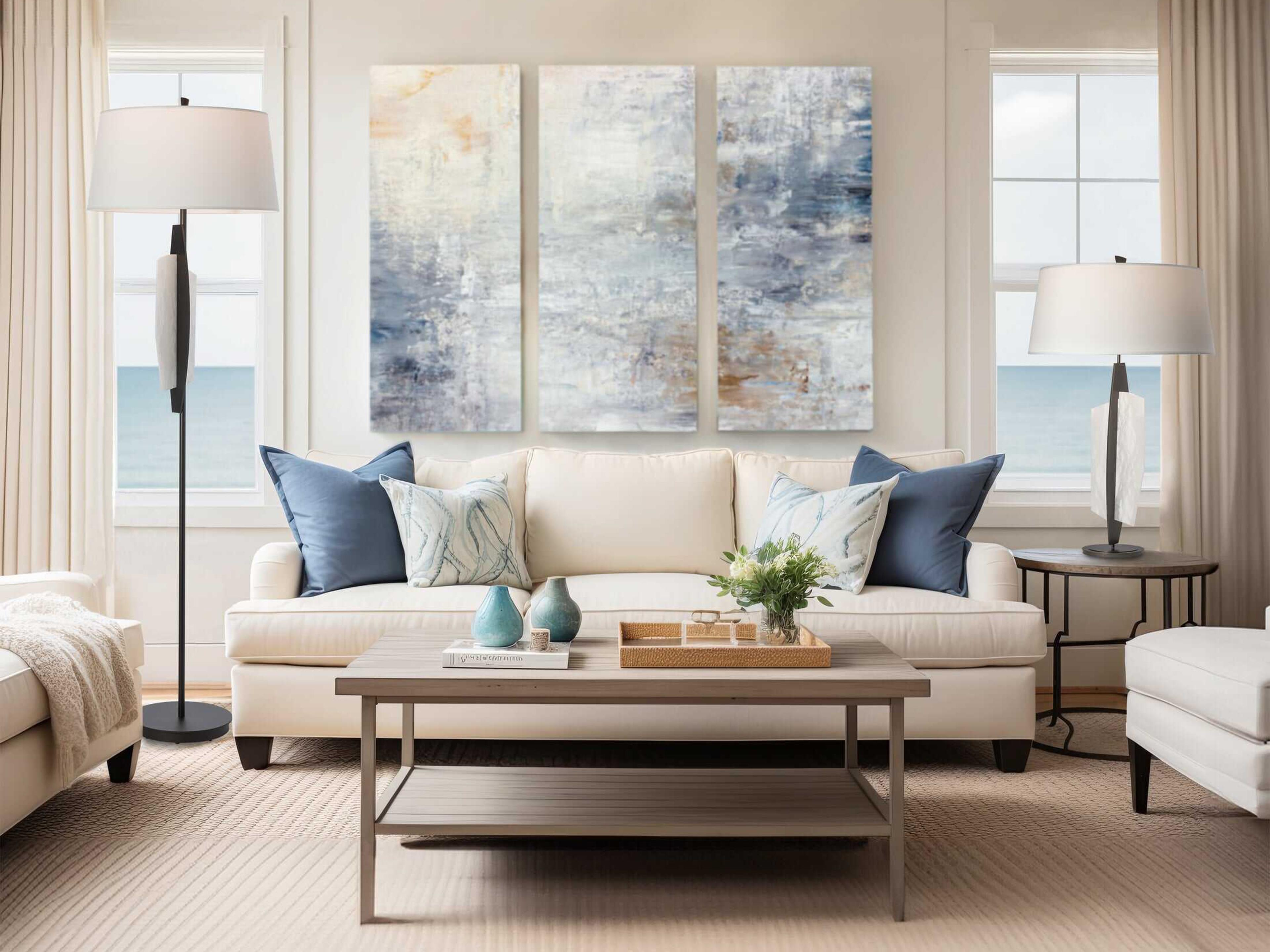 Hubbardton Forge Volterra Natural Anna Linen Floor Lamp