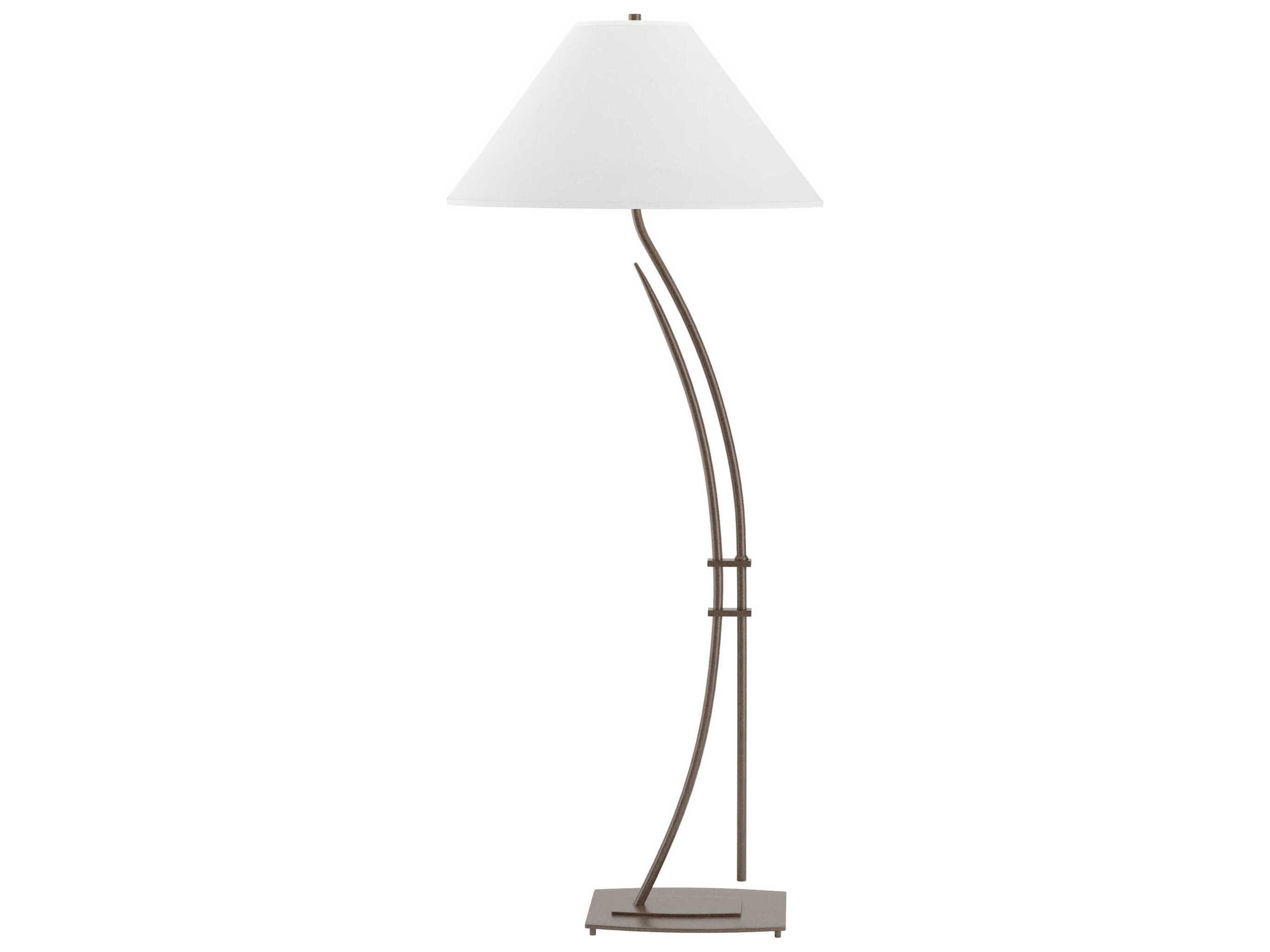 Hubbardton Forge Metamorphic Natural Iron Bronze Glass Floor Lamp