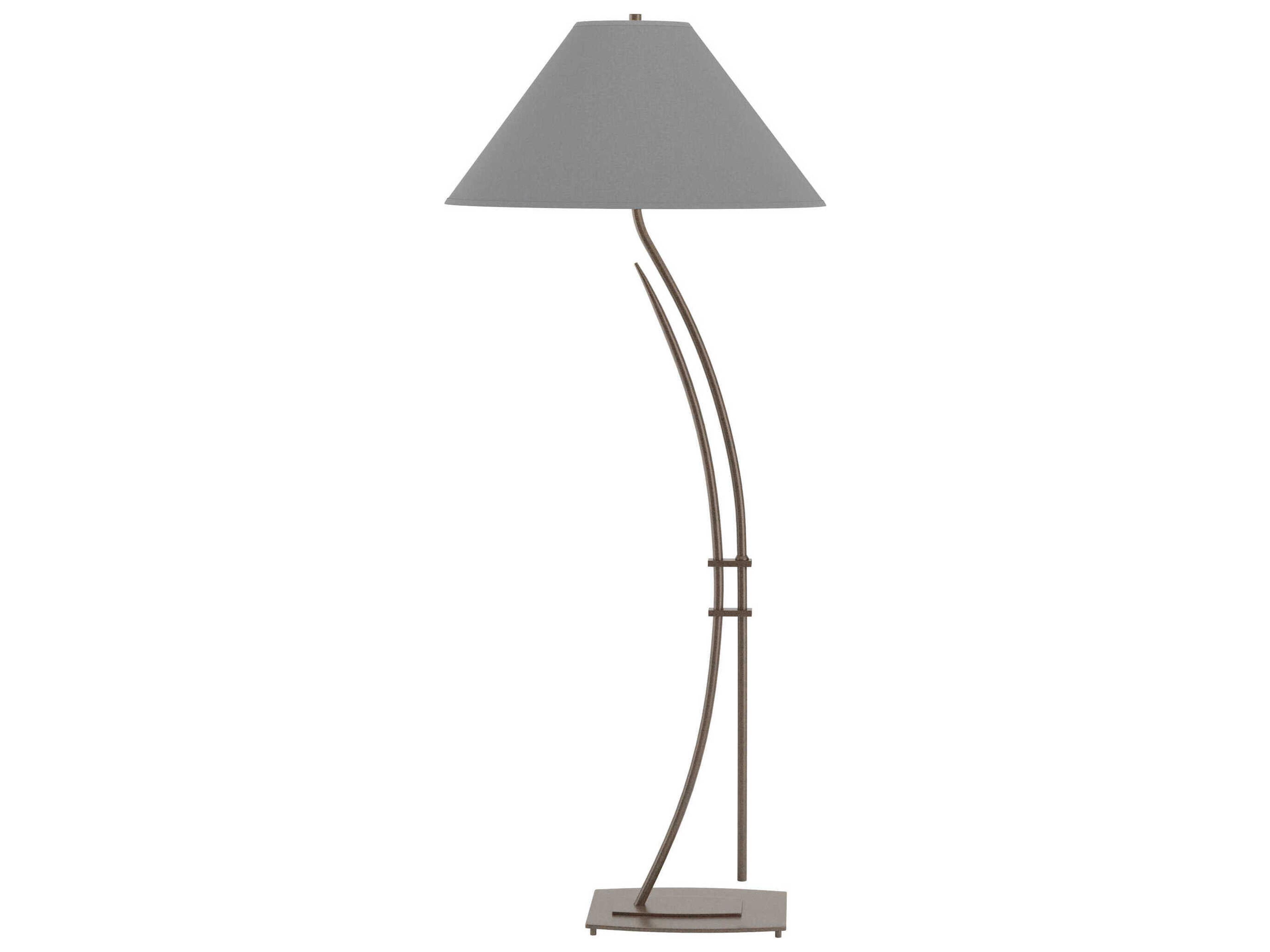 Hubbardton Forge Metamorphic Natural Iron Bronze Glass Floor Lamp
