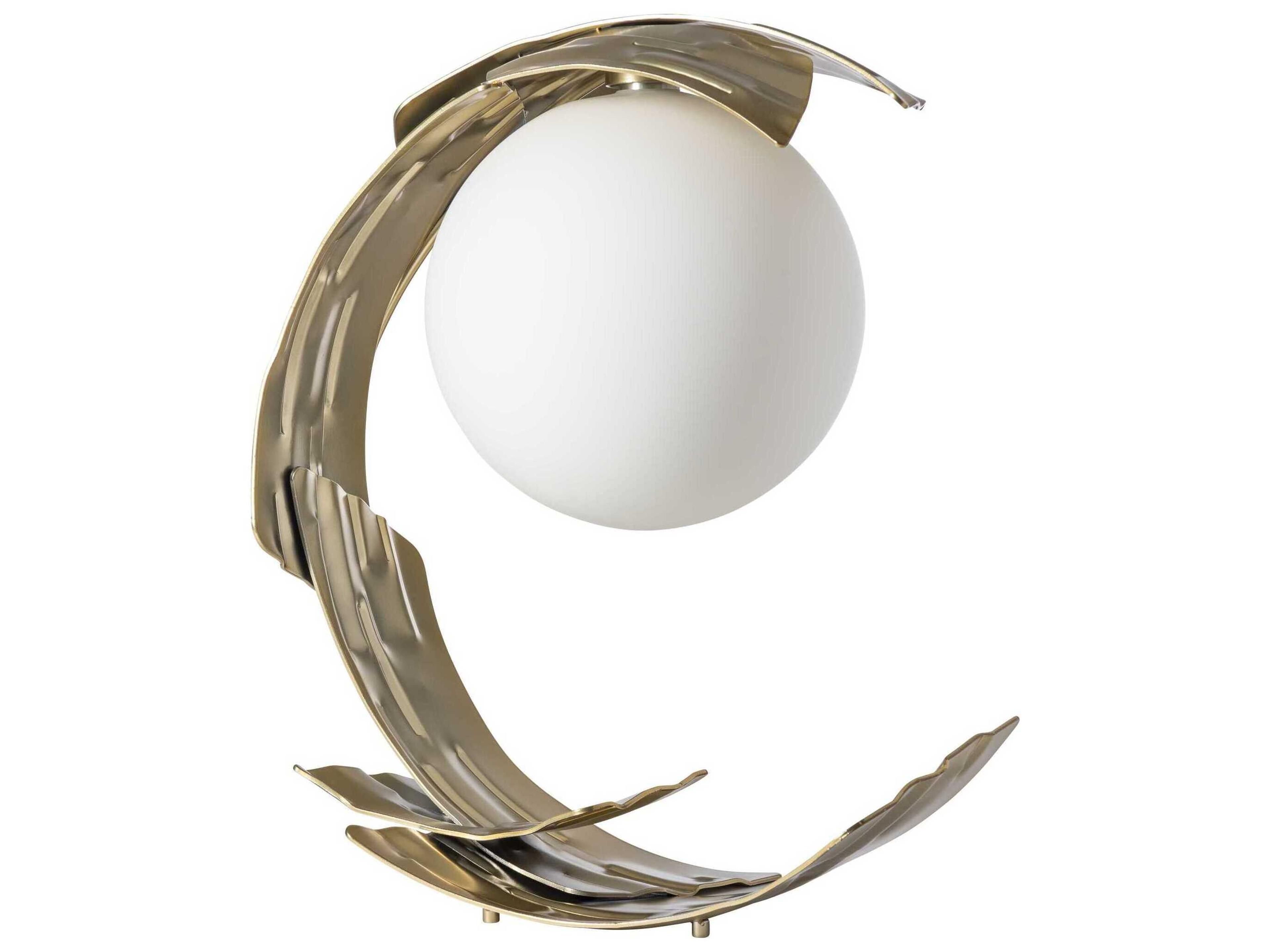 Hubbardton Forge Crest Opal Glass Table Lamp