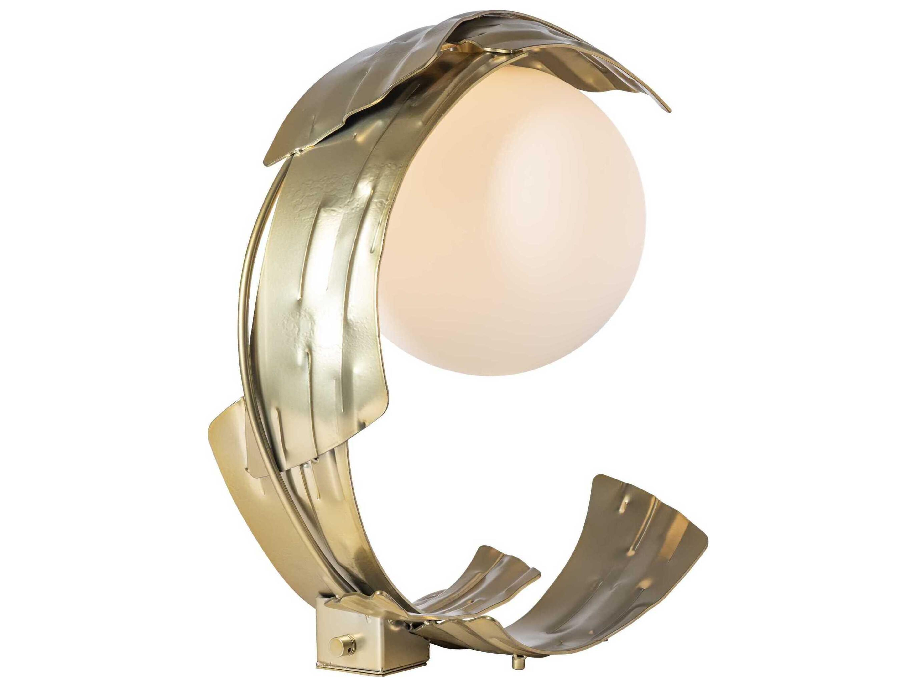 Hubbardton Forge Crest Opal Glass Table Lamp