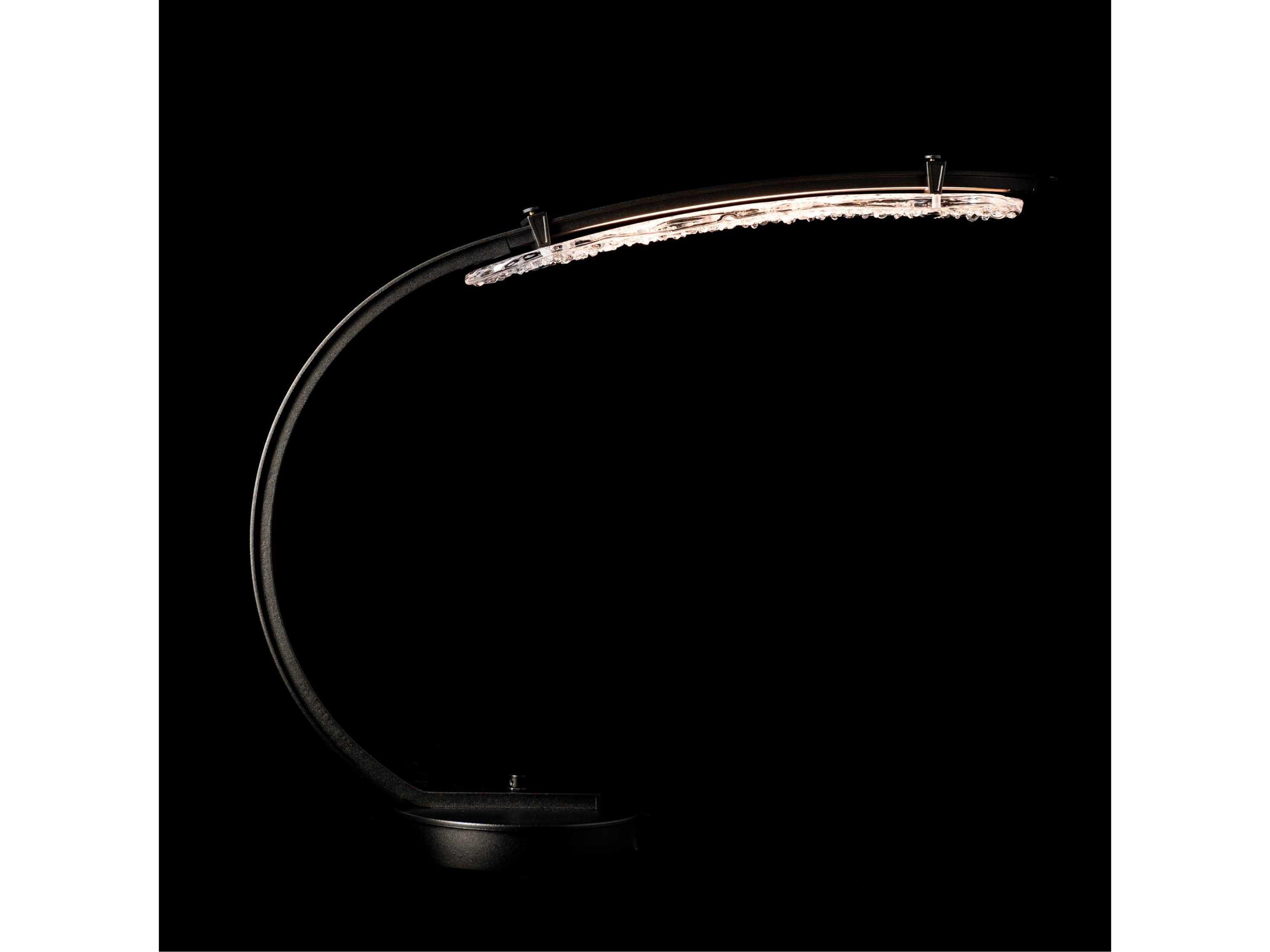 Hubbardton Forge Glissade Clear Textured Glass Desk Lamp