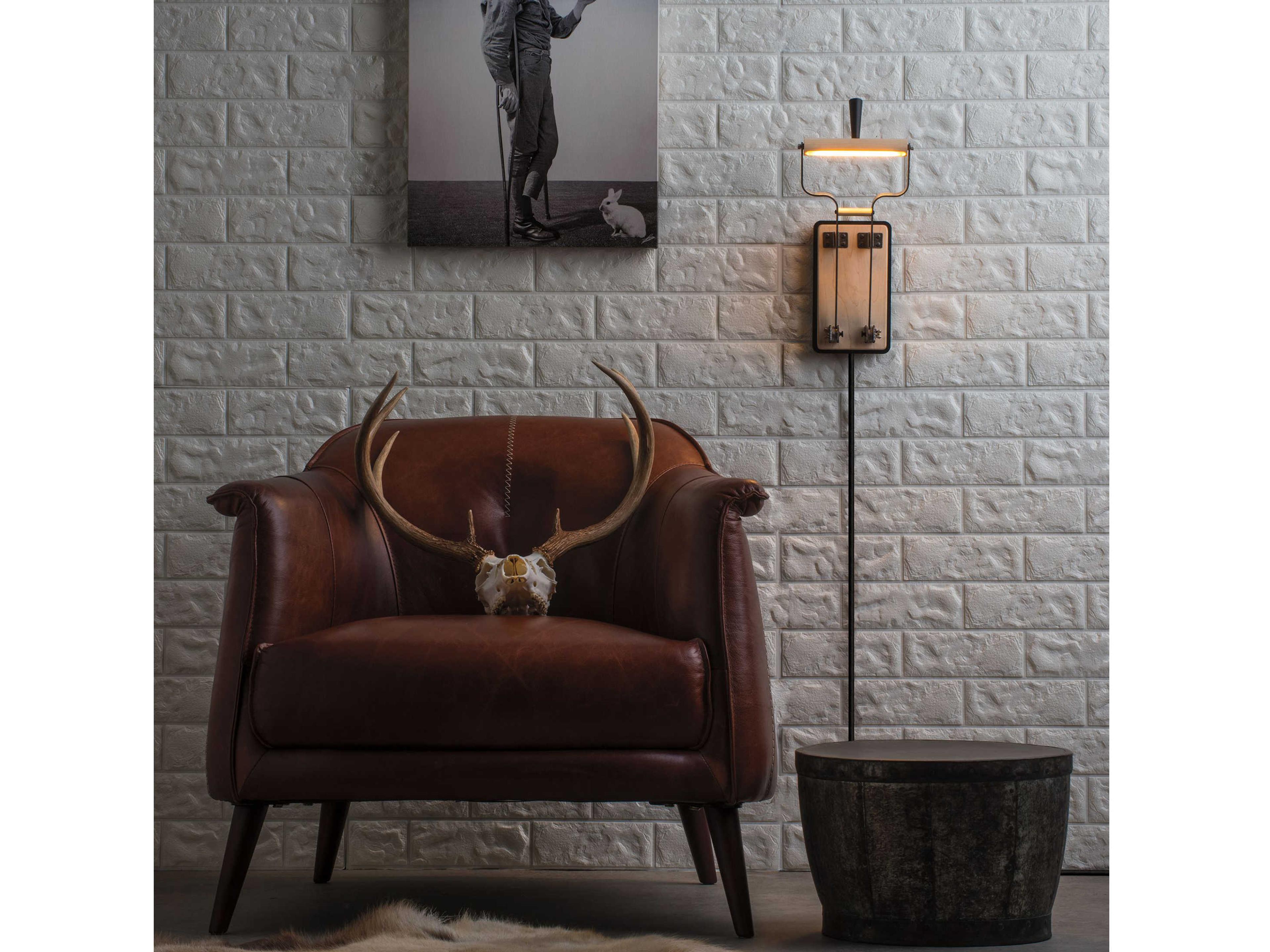 Hubbardton Forge Old Sparky LED Black Maple Wood Desk Lamp