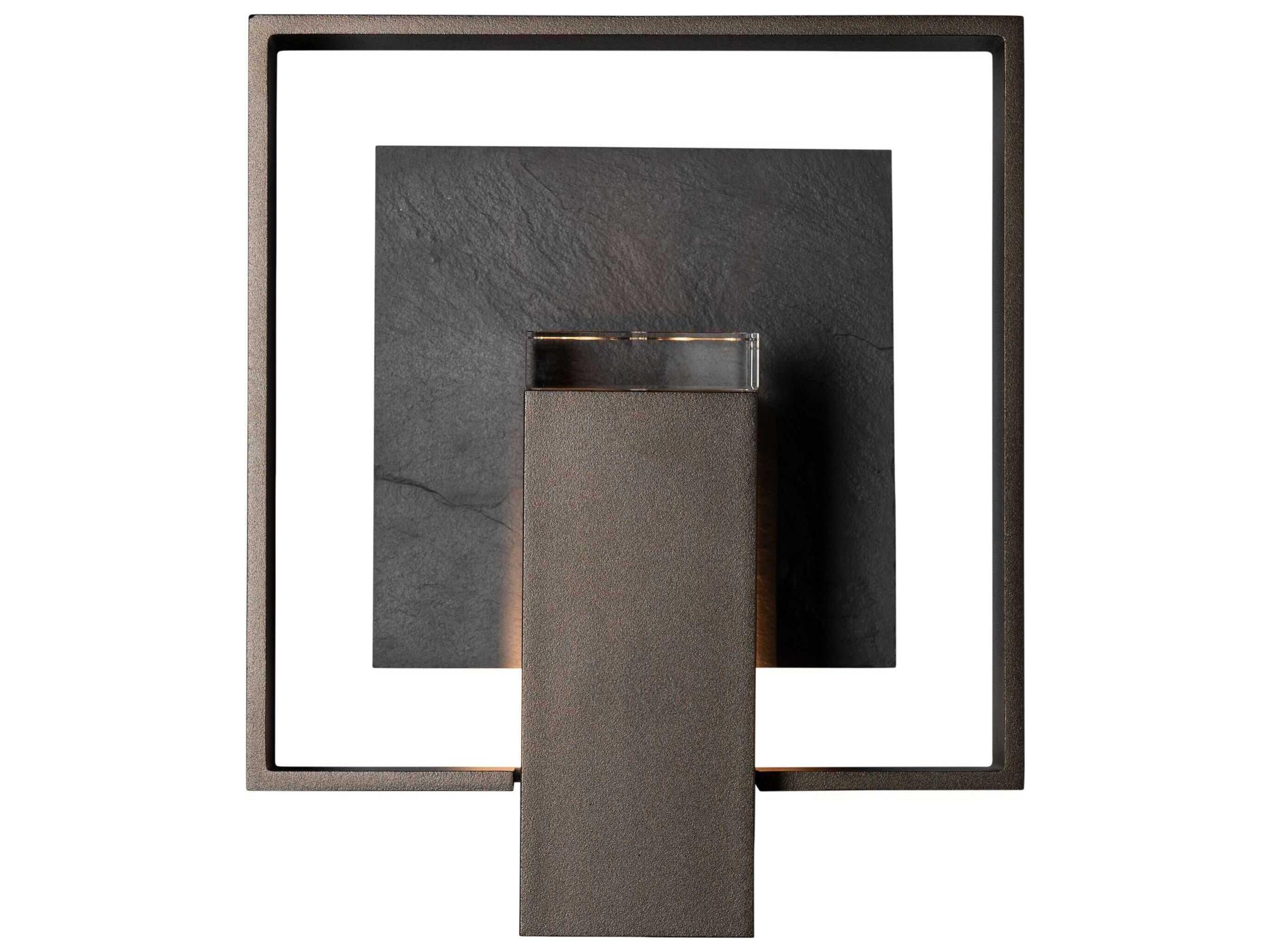 Shadow Box Medium Outdoor Sconce with Slate