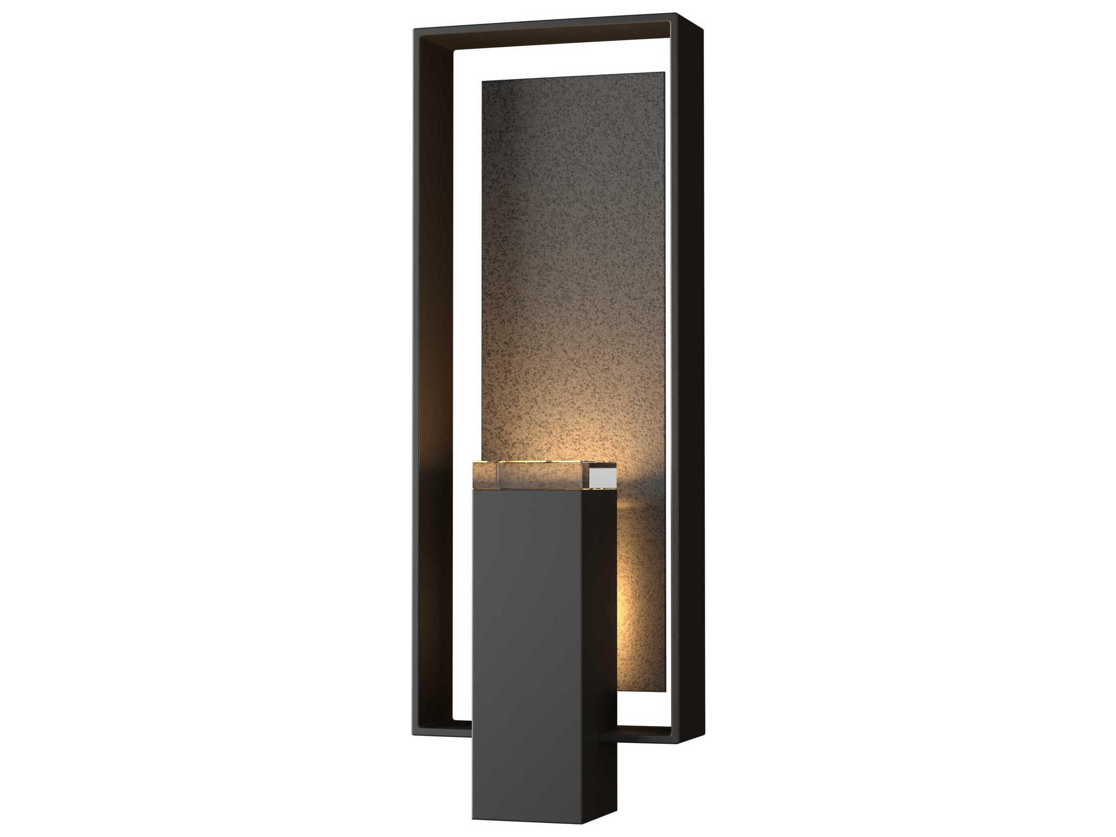 Hubbardton Forge Shadow Box 2 - Light Glass Outdoor Wall Light
