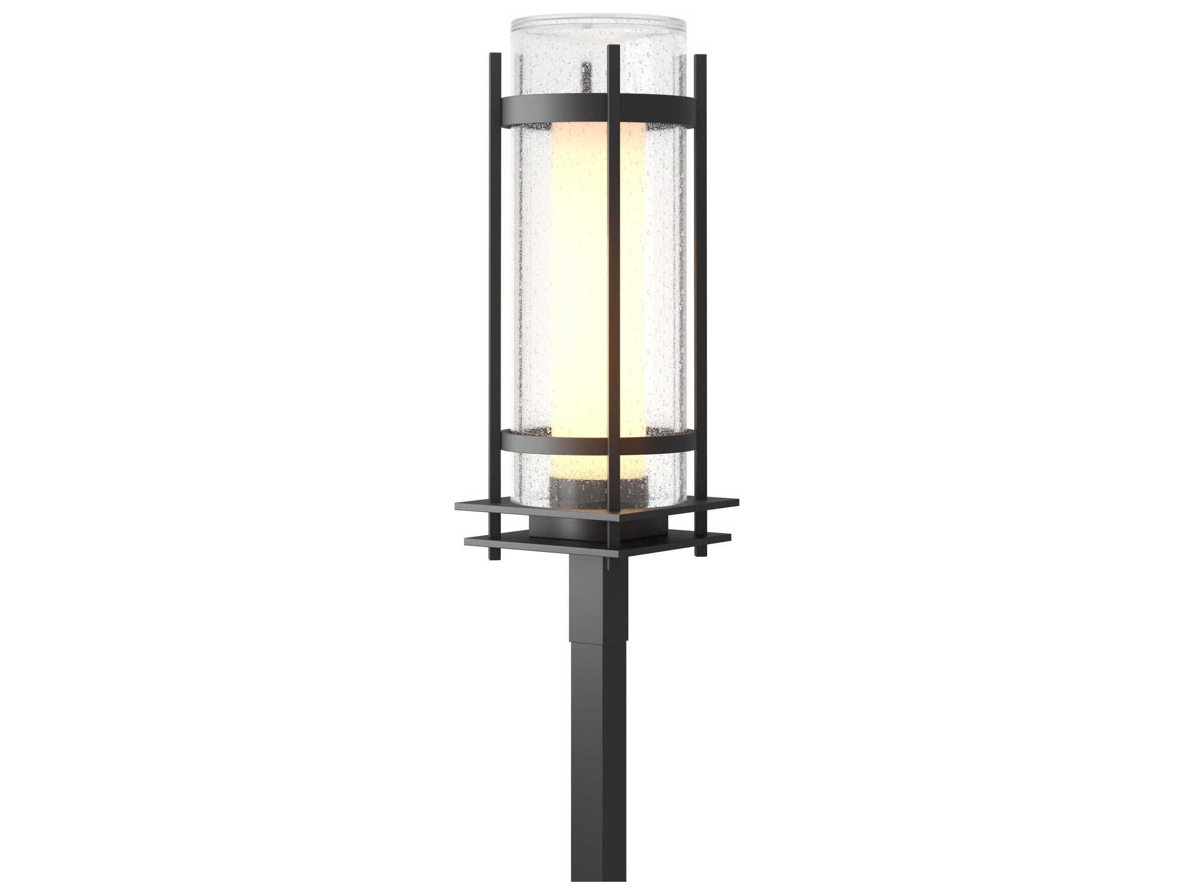 Banded Outdoor Post Light Modern Hand-Forged