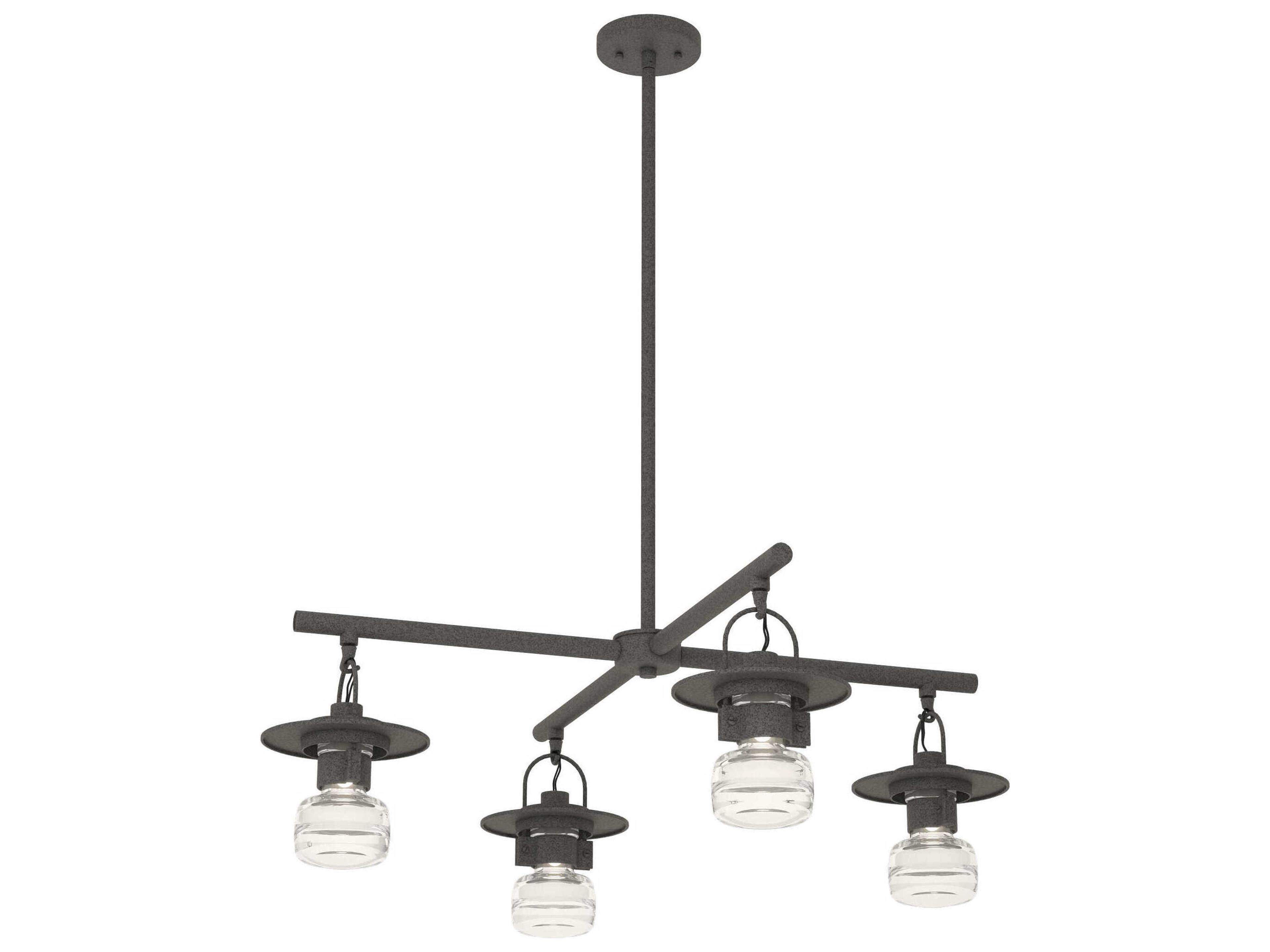 Hubbardton Forge Mason 4 - Light Glass LED Outdoor Hanging Light