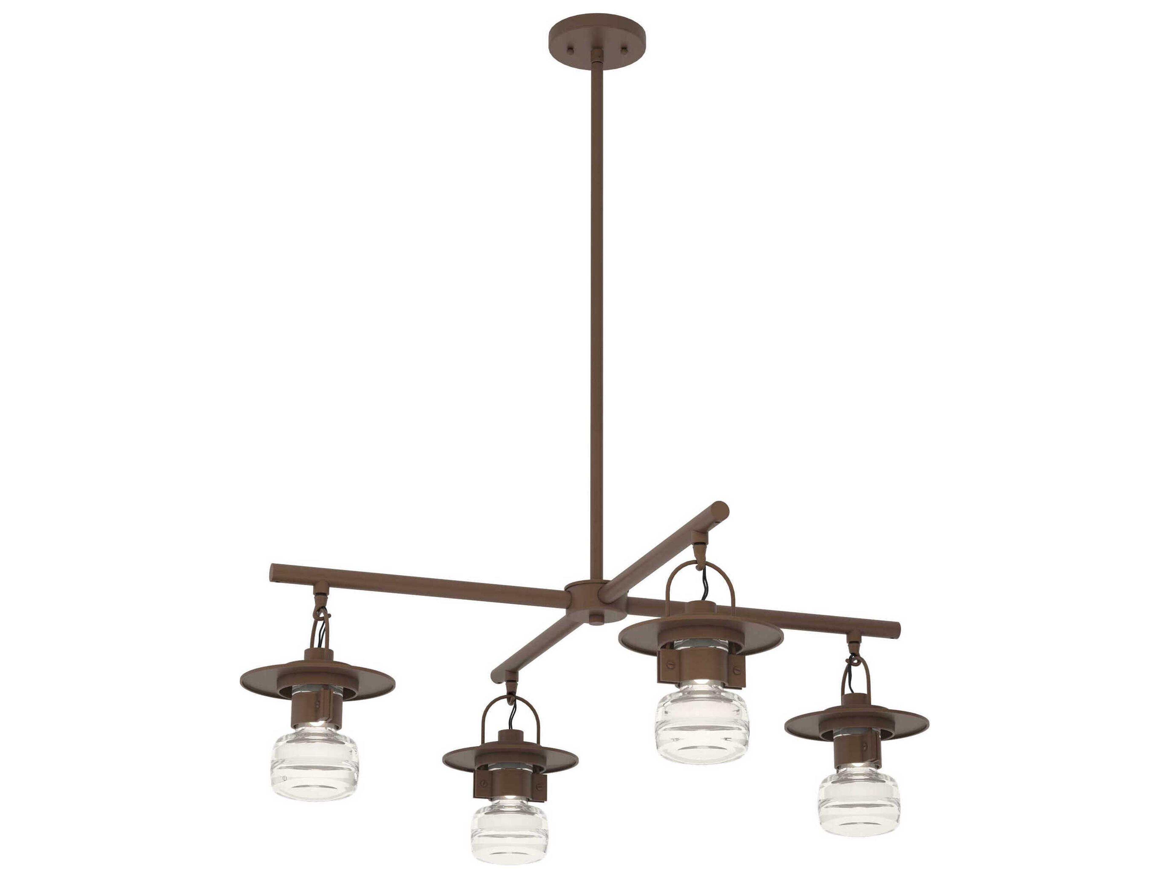Hubbardton Forge Mason 4 - Light Glass LED Outdoor Hanging Light