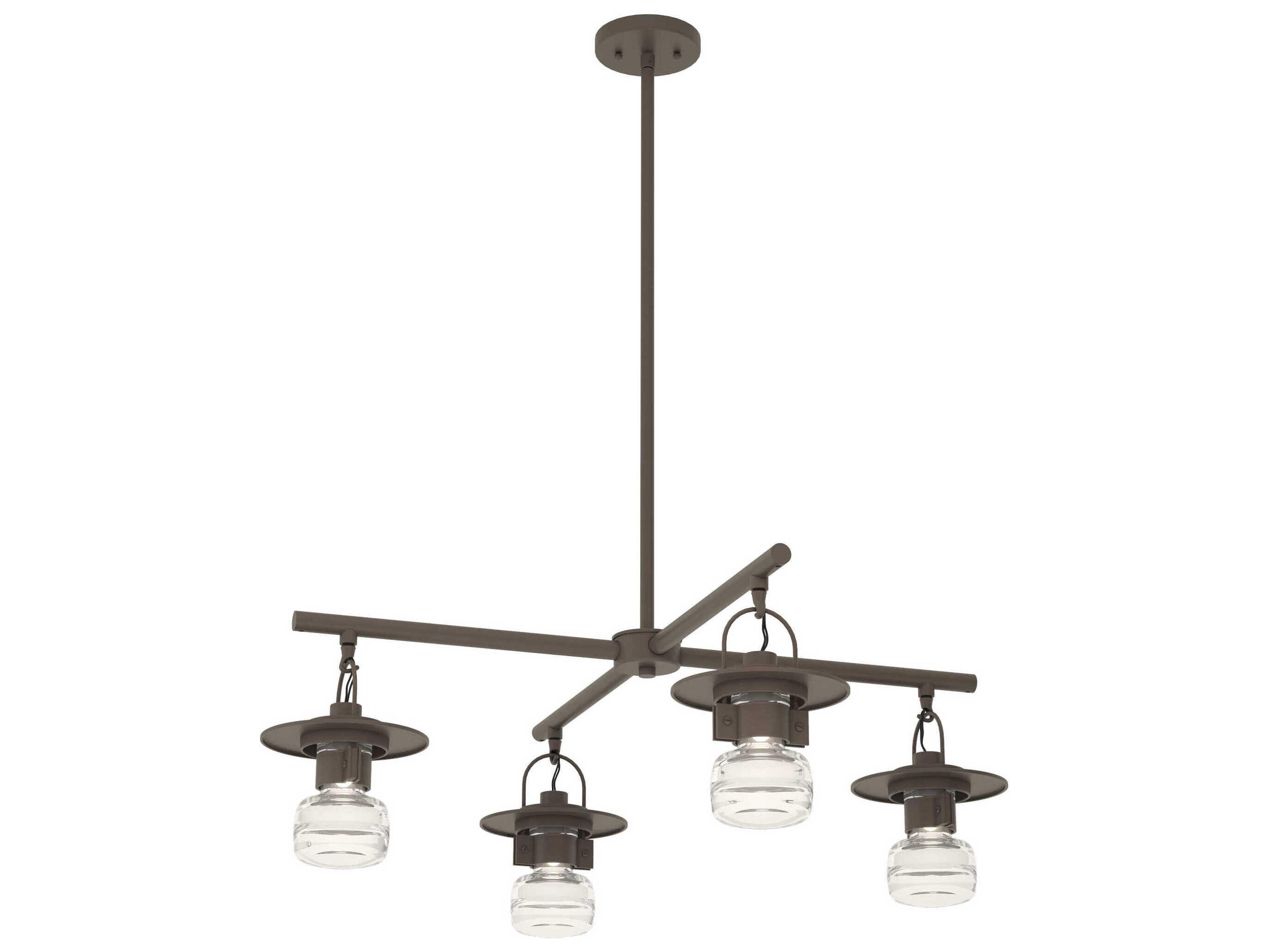 Hubbardton Forge Mason 4 - Light Glass LED Outdoor Hanging Light