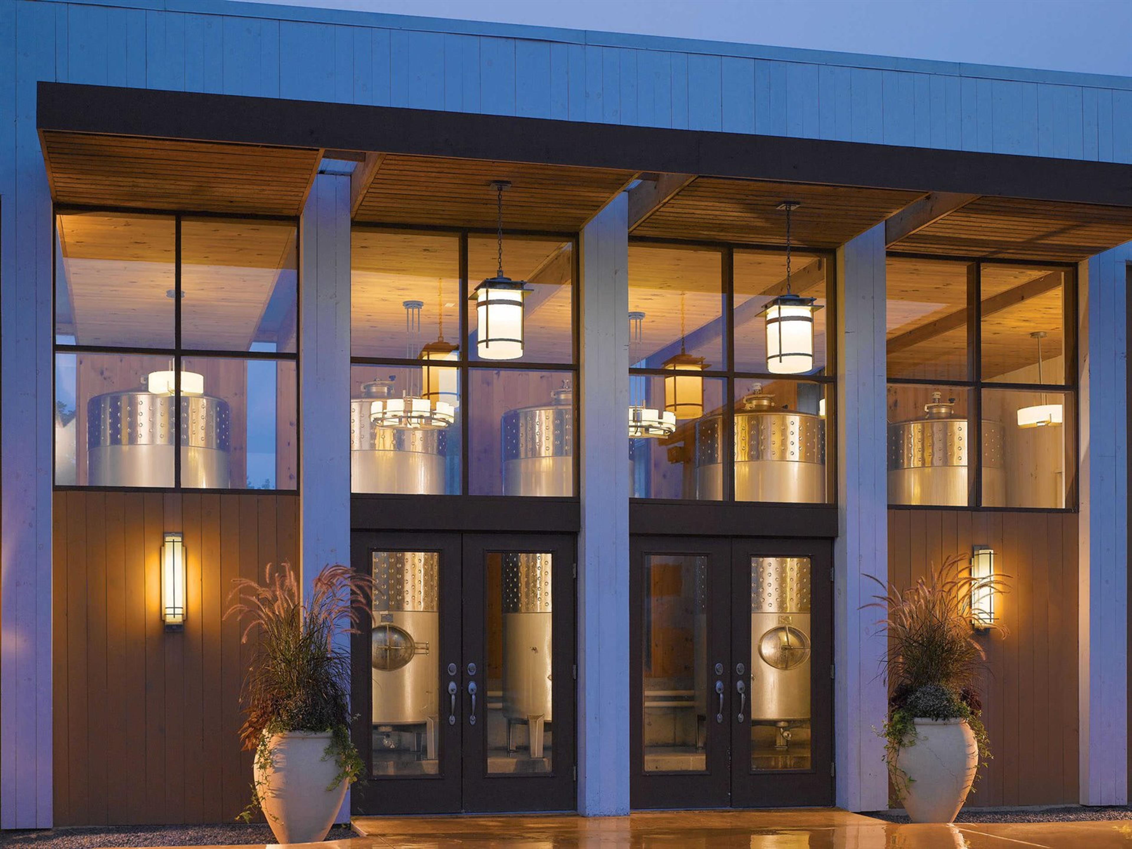 Hubbardton Forge Banded 1 - Light Outdoor Hanging Light