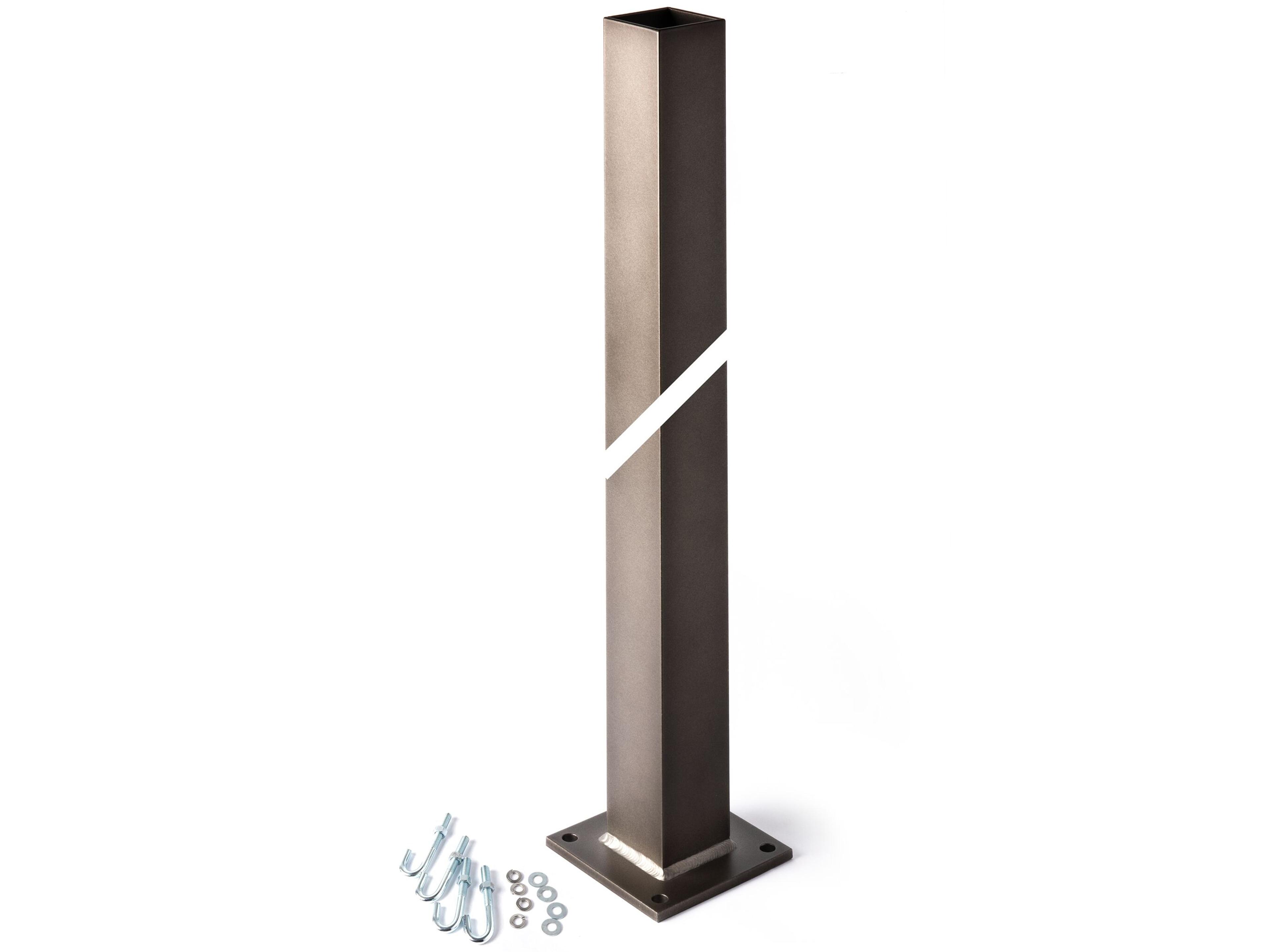 Square Outdoor Light Post 71-Inch Aluminum