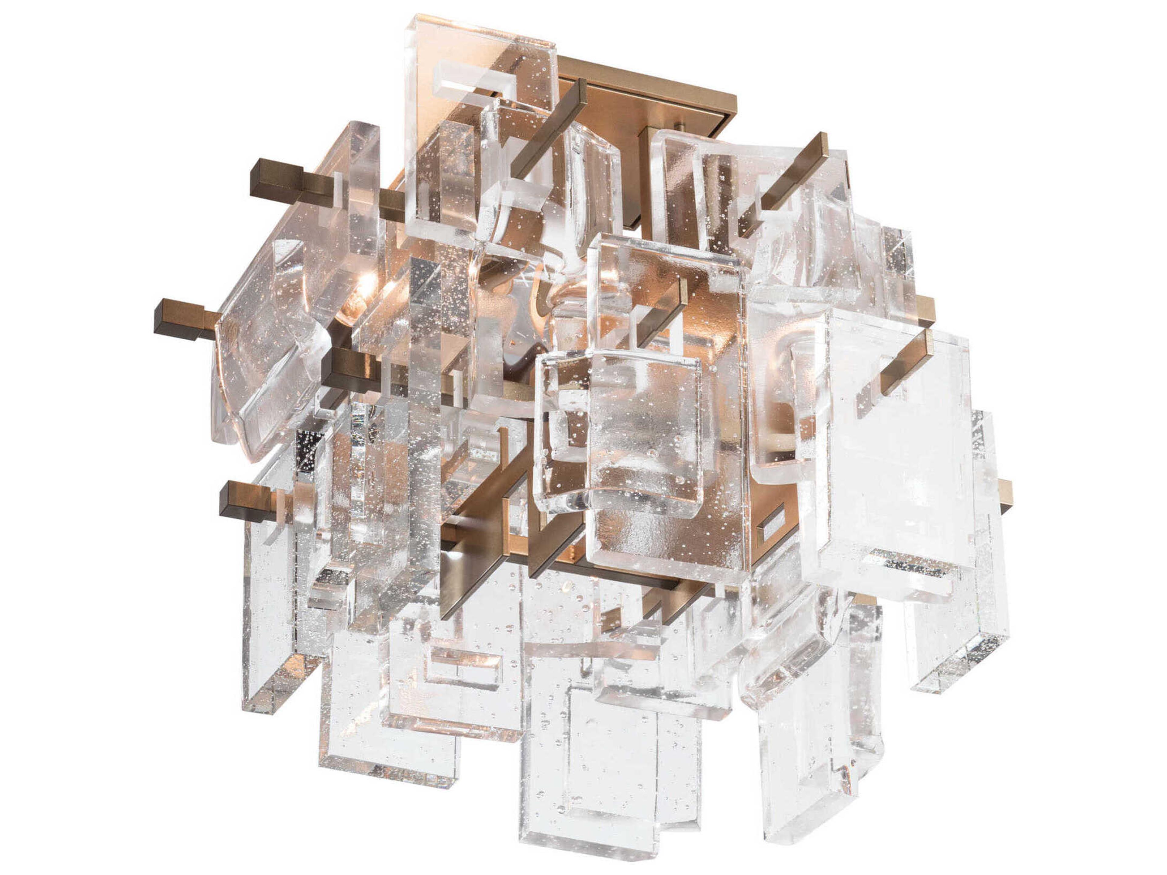 Fusion Semi-Flush Ceiling Light Modern Geometric