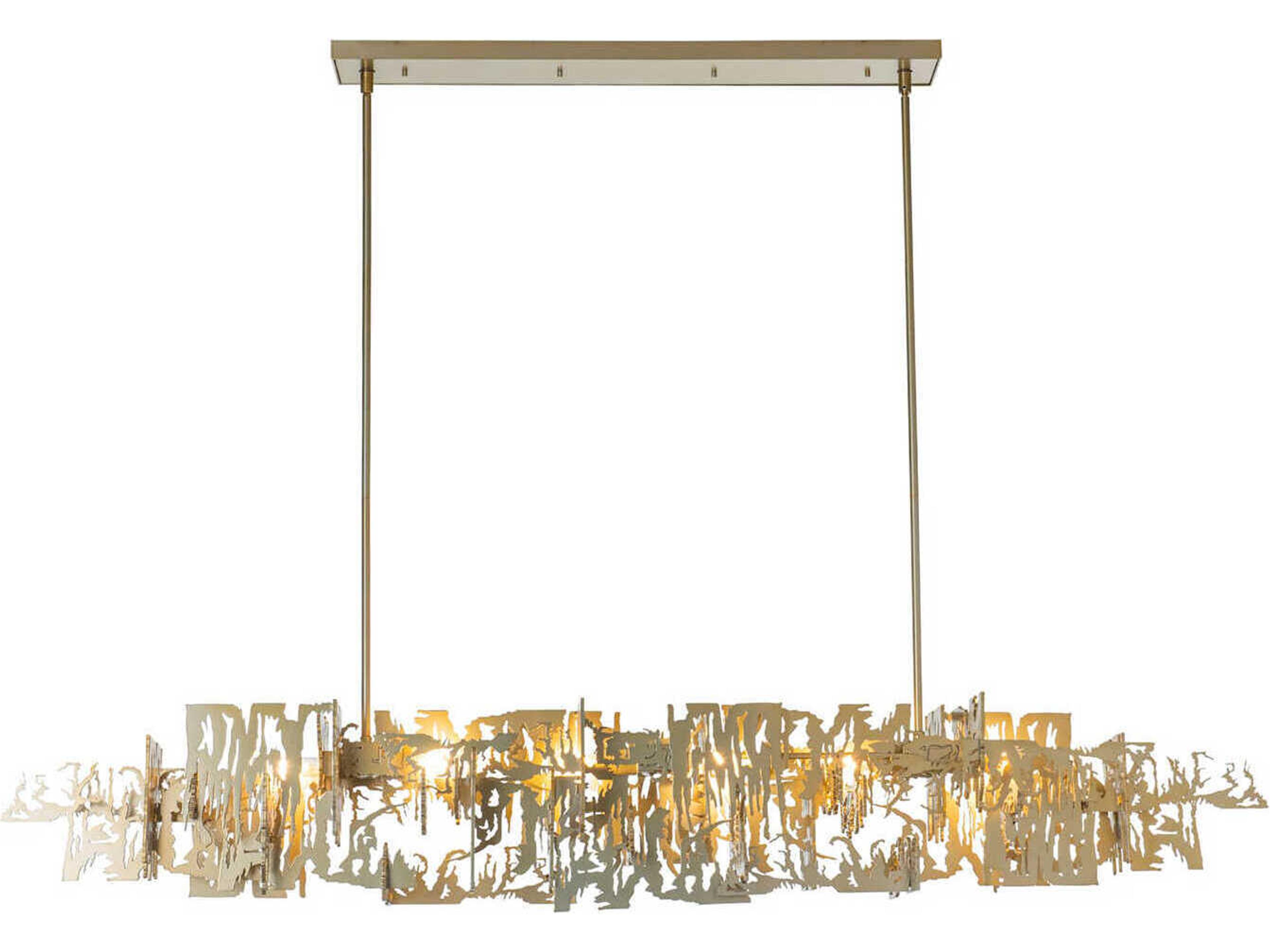Hubbardton Forge Art + Alchemy Brutus 6-Light Linear Island Pendant