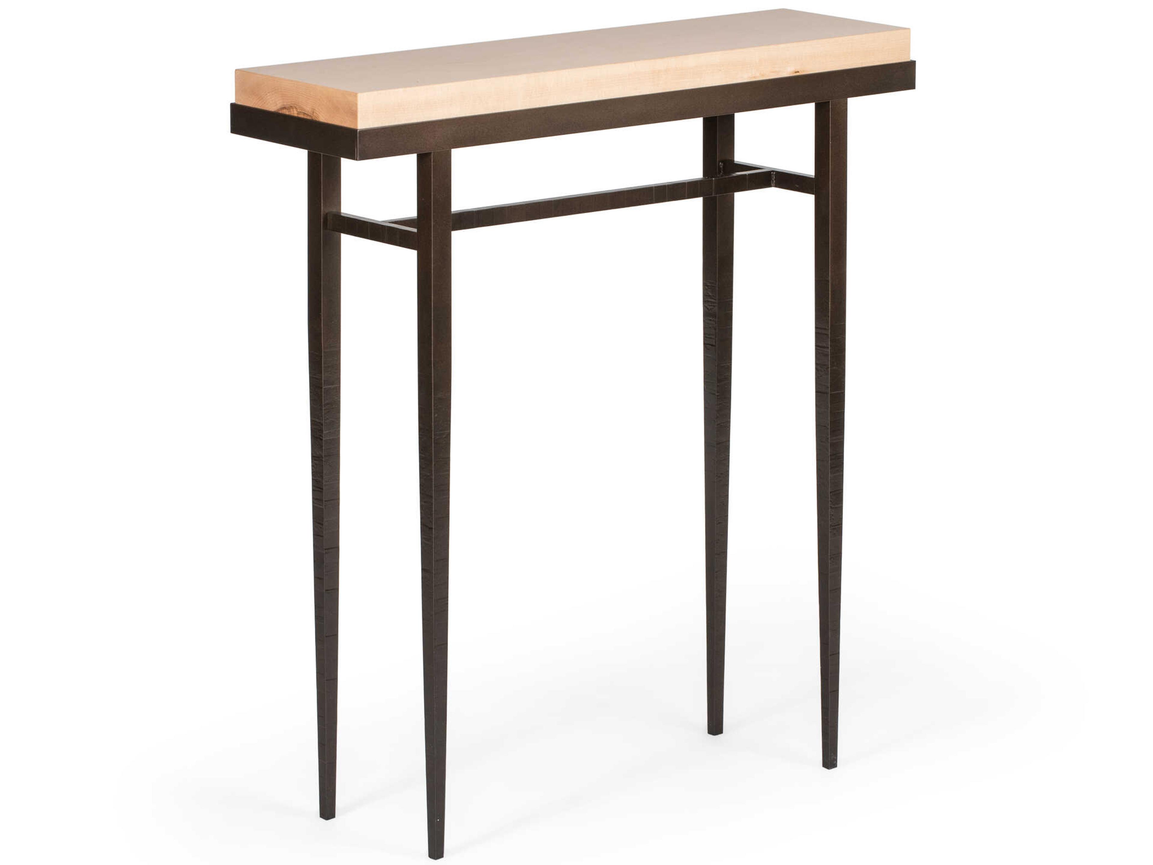 Wick Rectangular Wood Console Table