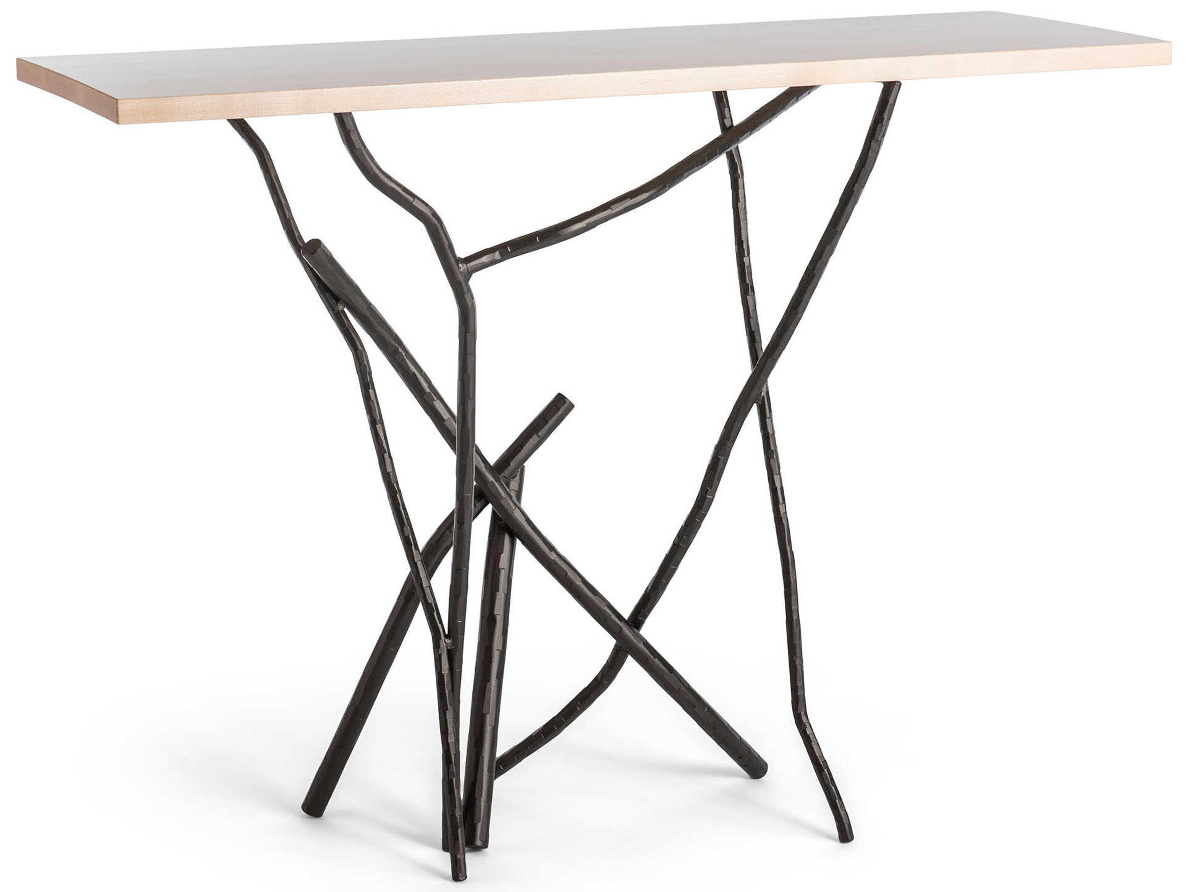 Brindille Rectangular Console Table Hand-Hammered Aluminum