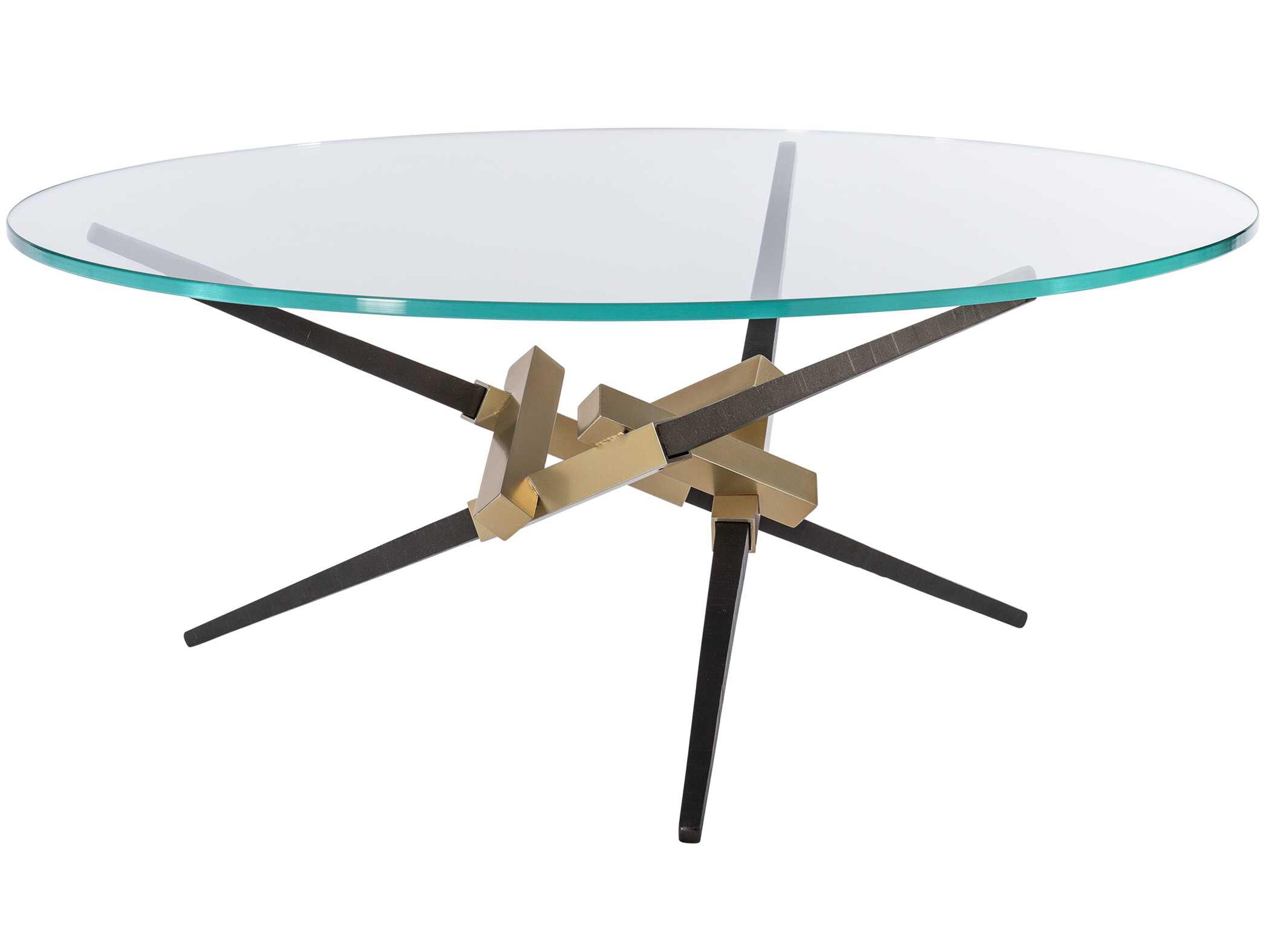 Crux Round Glass Coffee Table