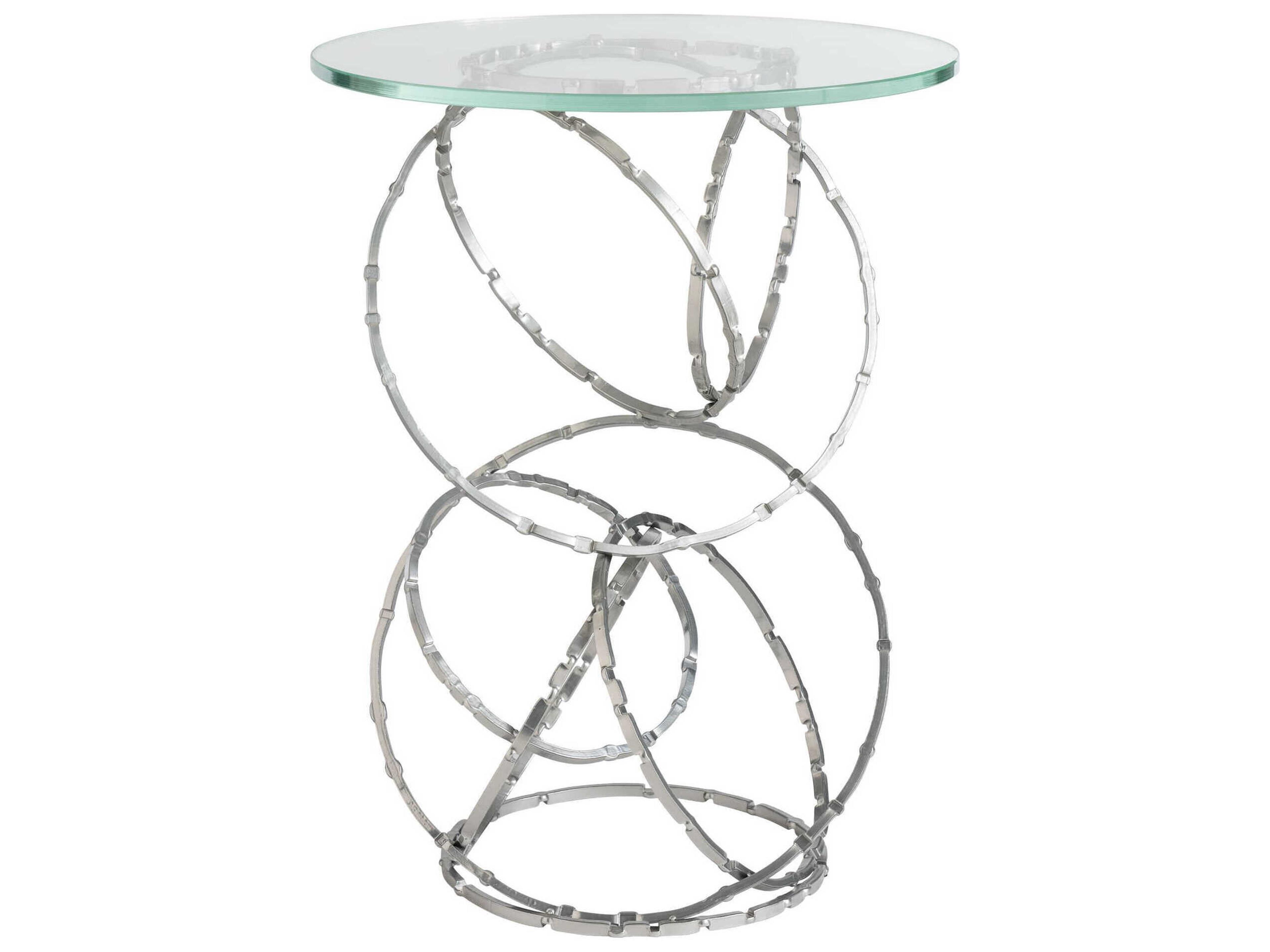 Olympus Round Glass End Table