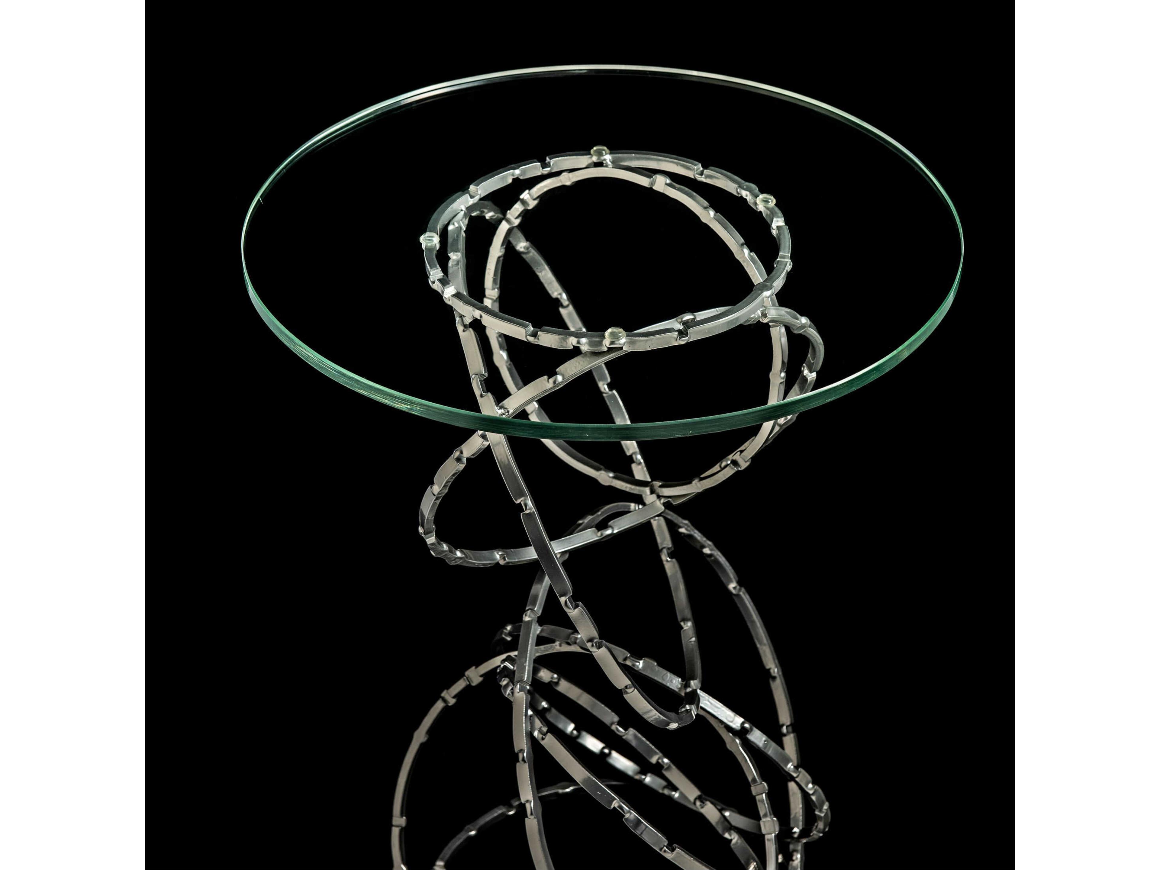 Hubbardton Forge Olympus Round Glass End Table